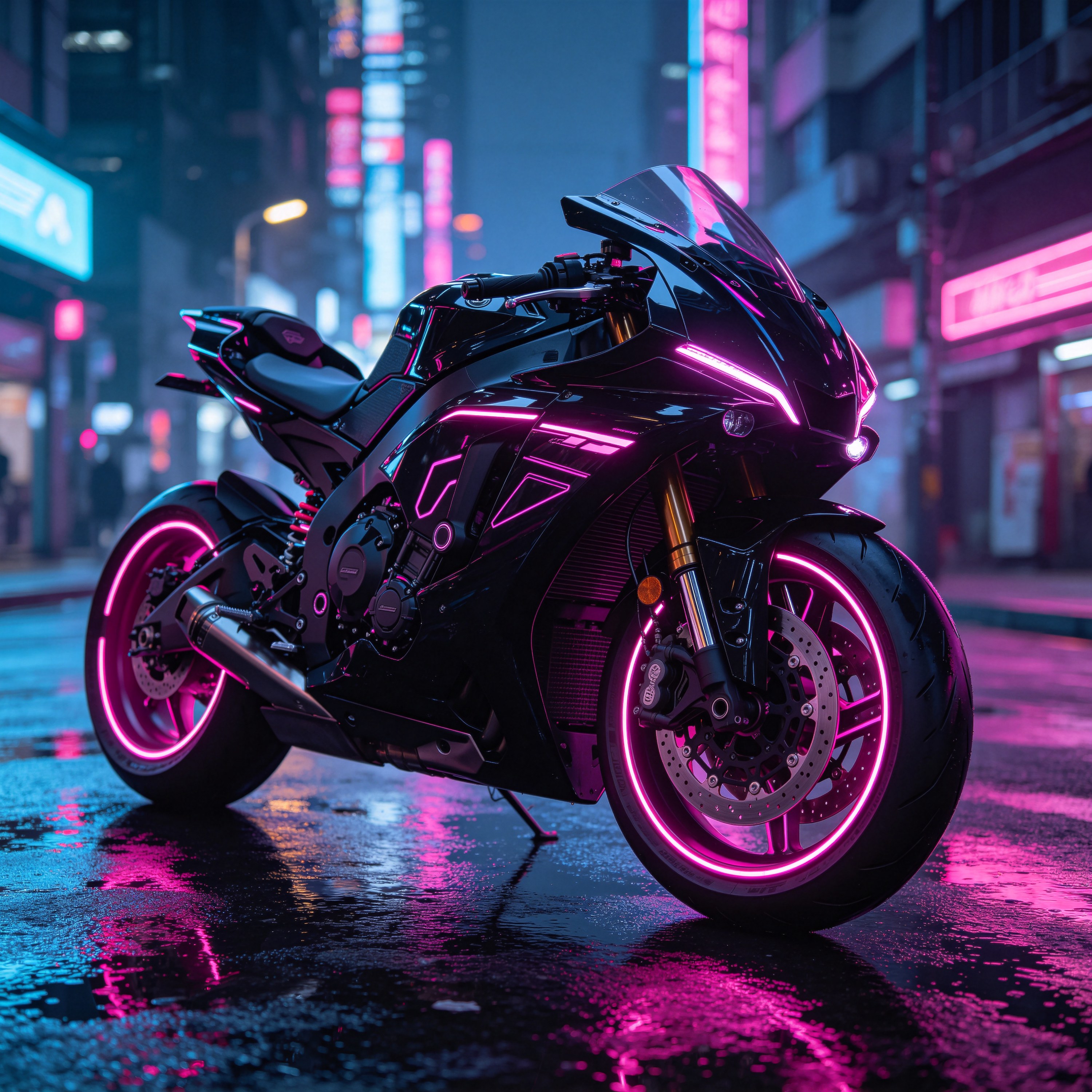 Neon Motorcycle
