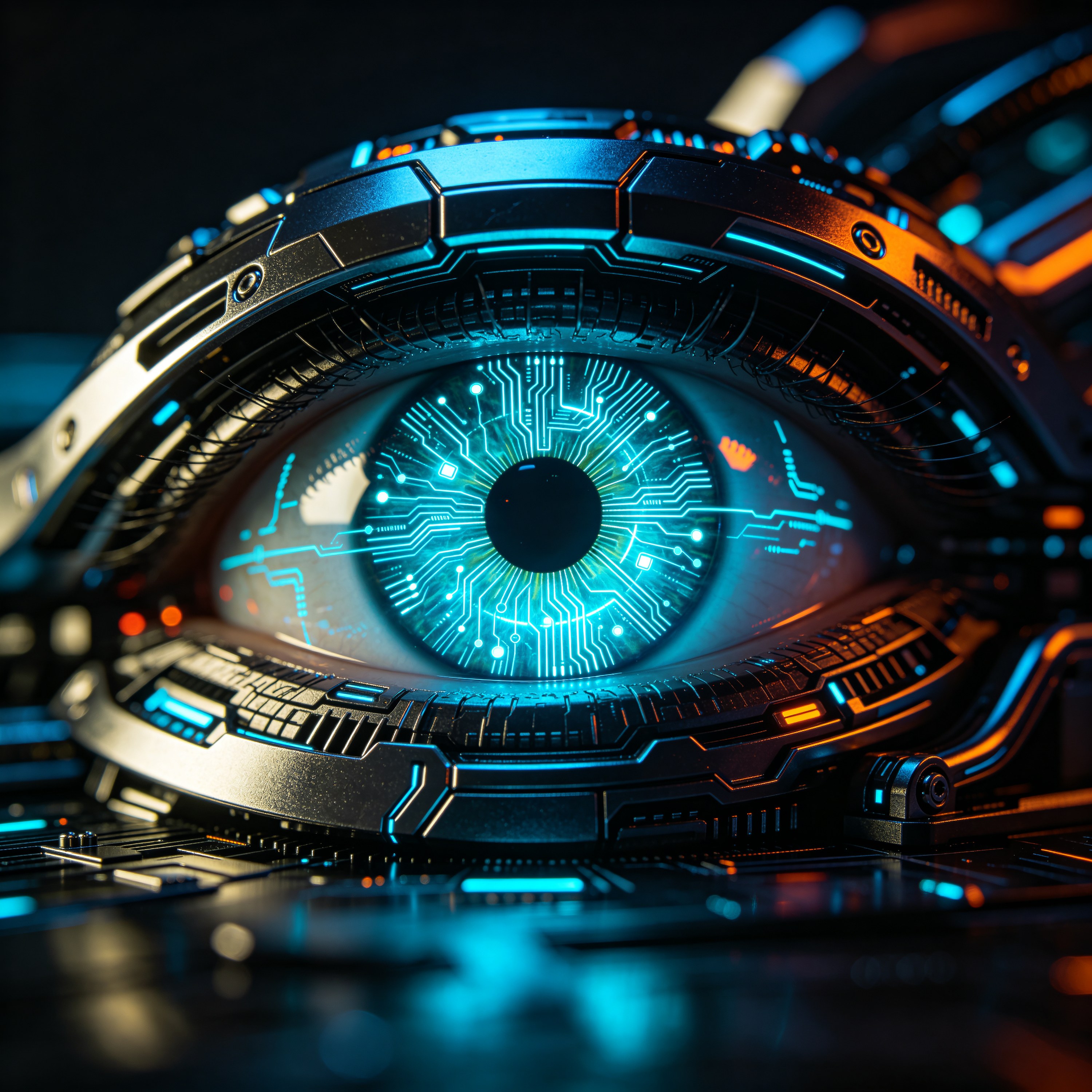 Mechanical Eye Close-up