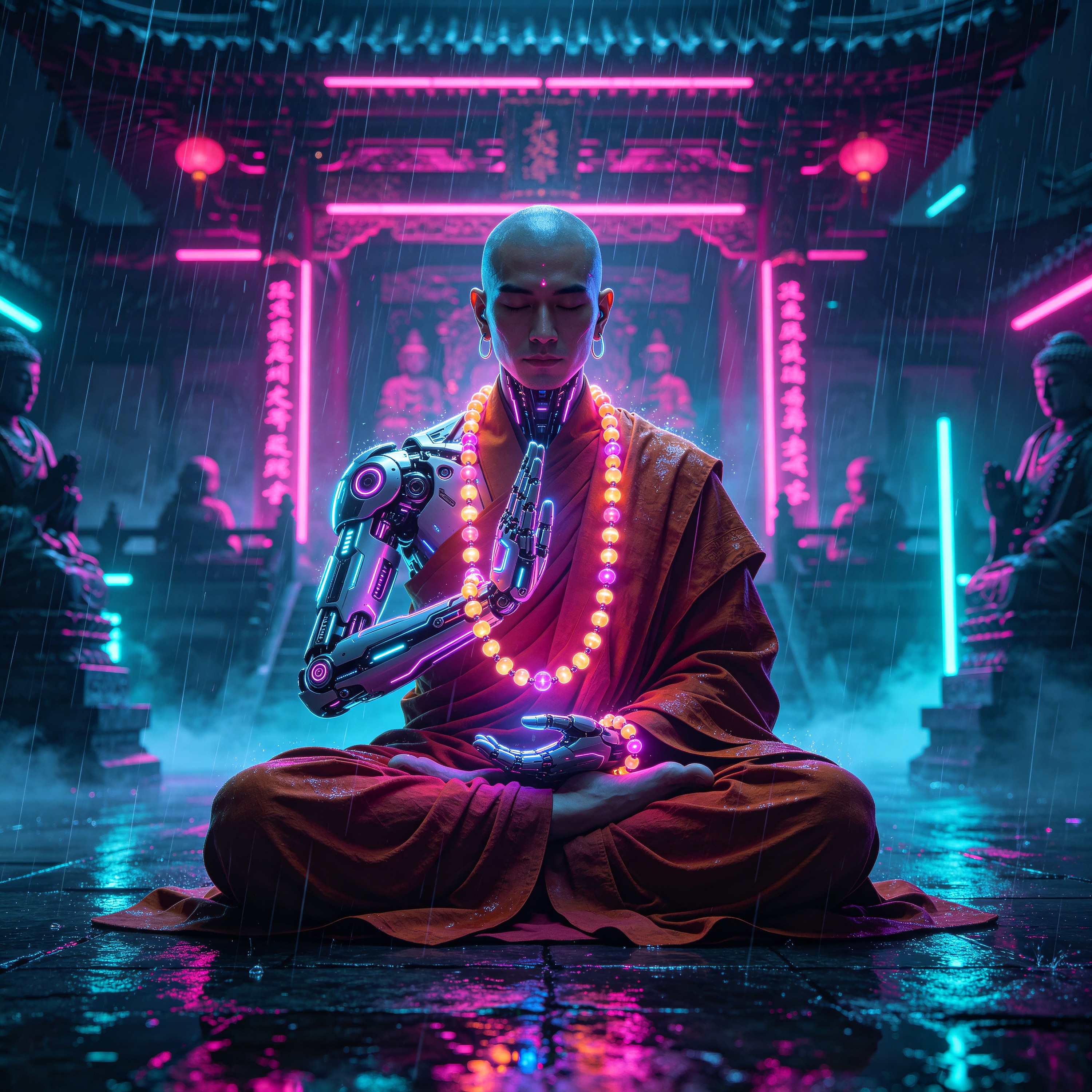 Cyberpunk Monk