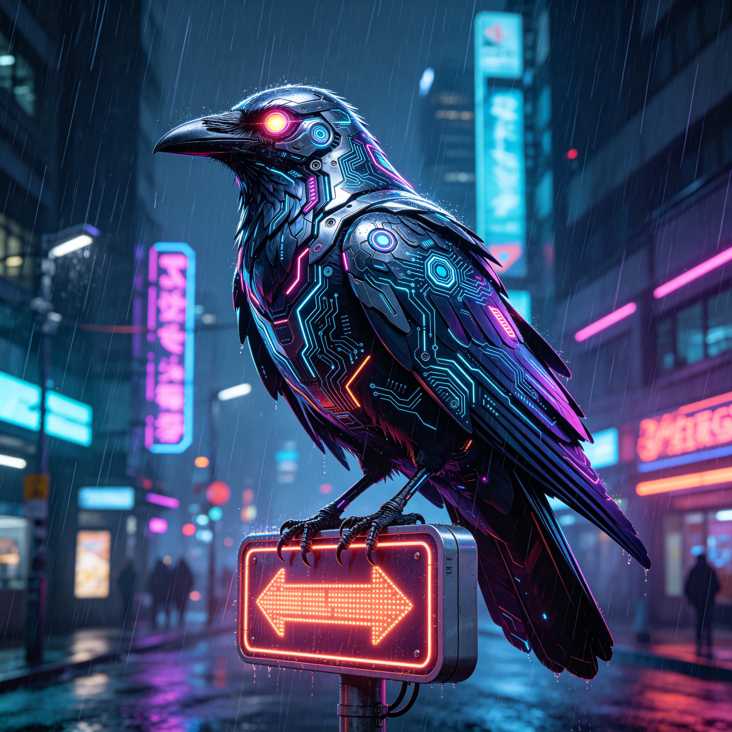 Cyberpunk Crow