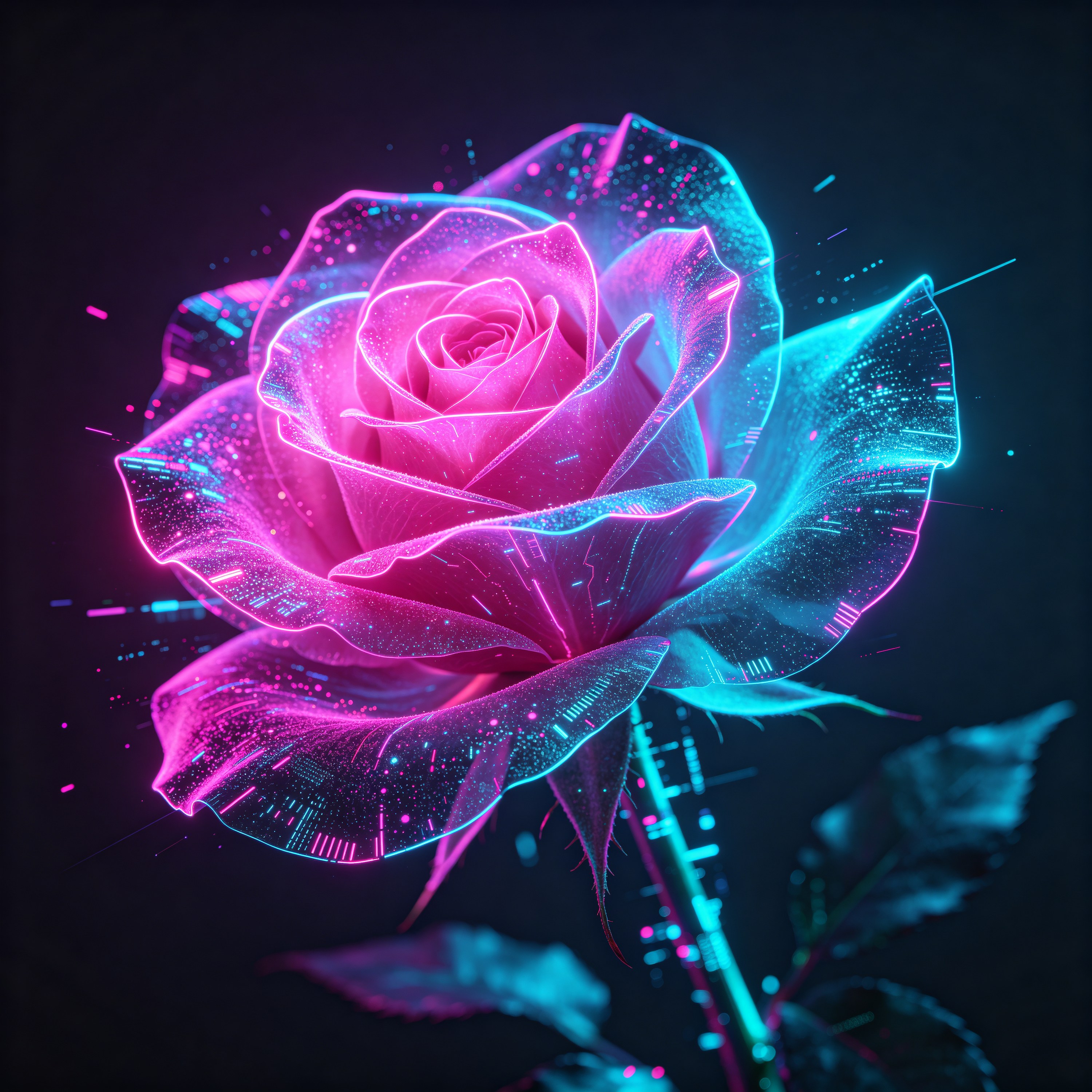 Neon Rose