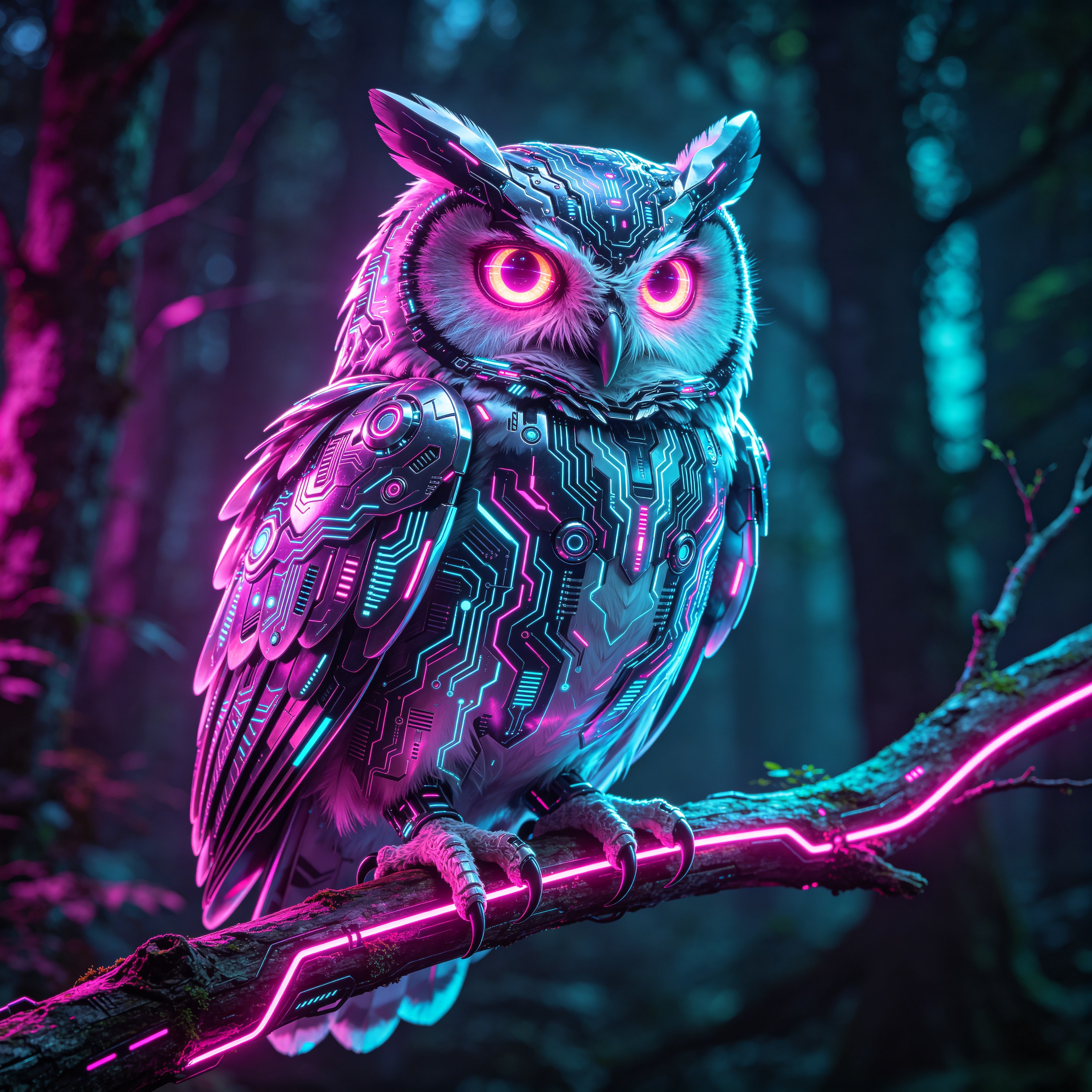 Cyberpunk Owl