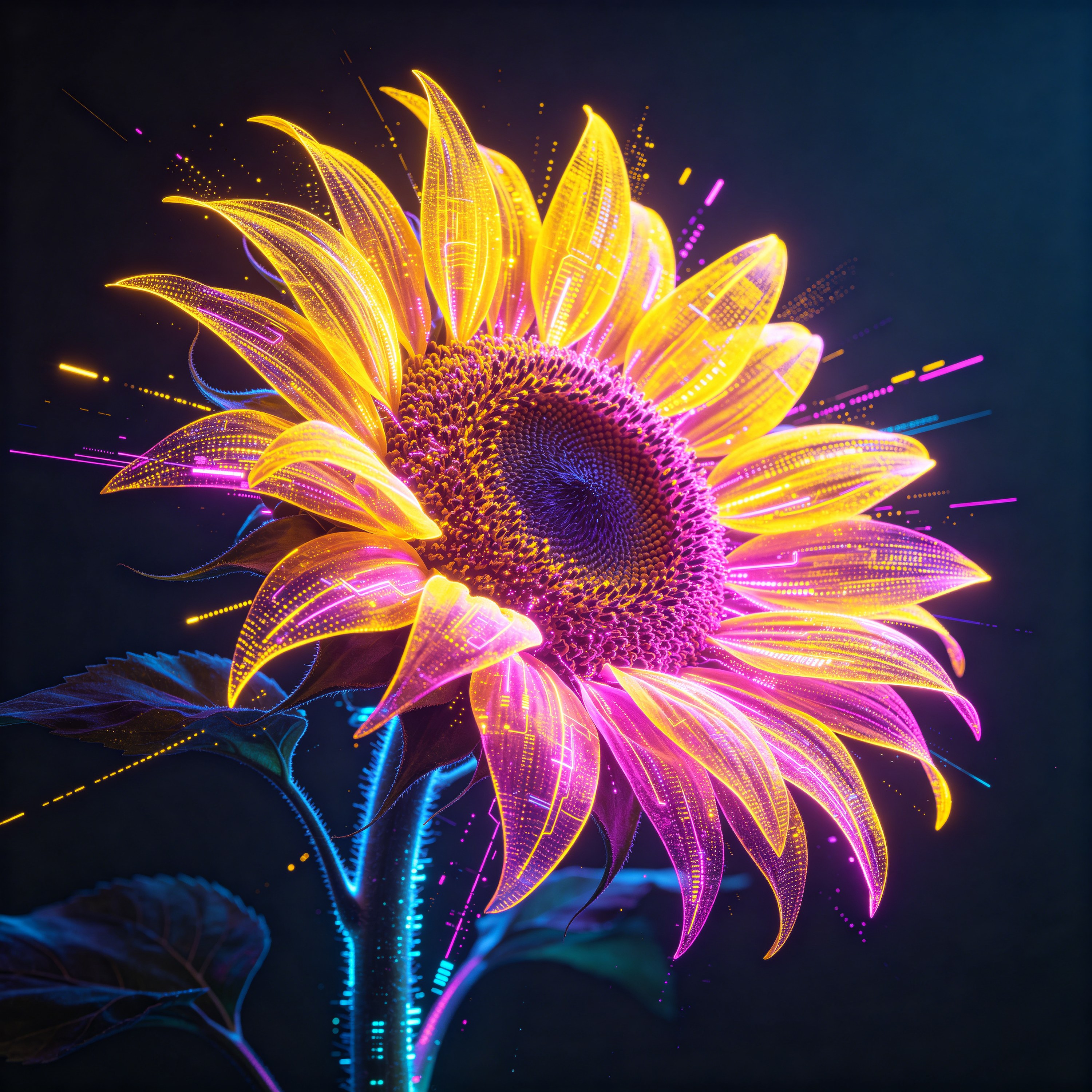 Neon Sunflower
