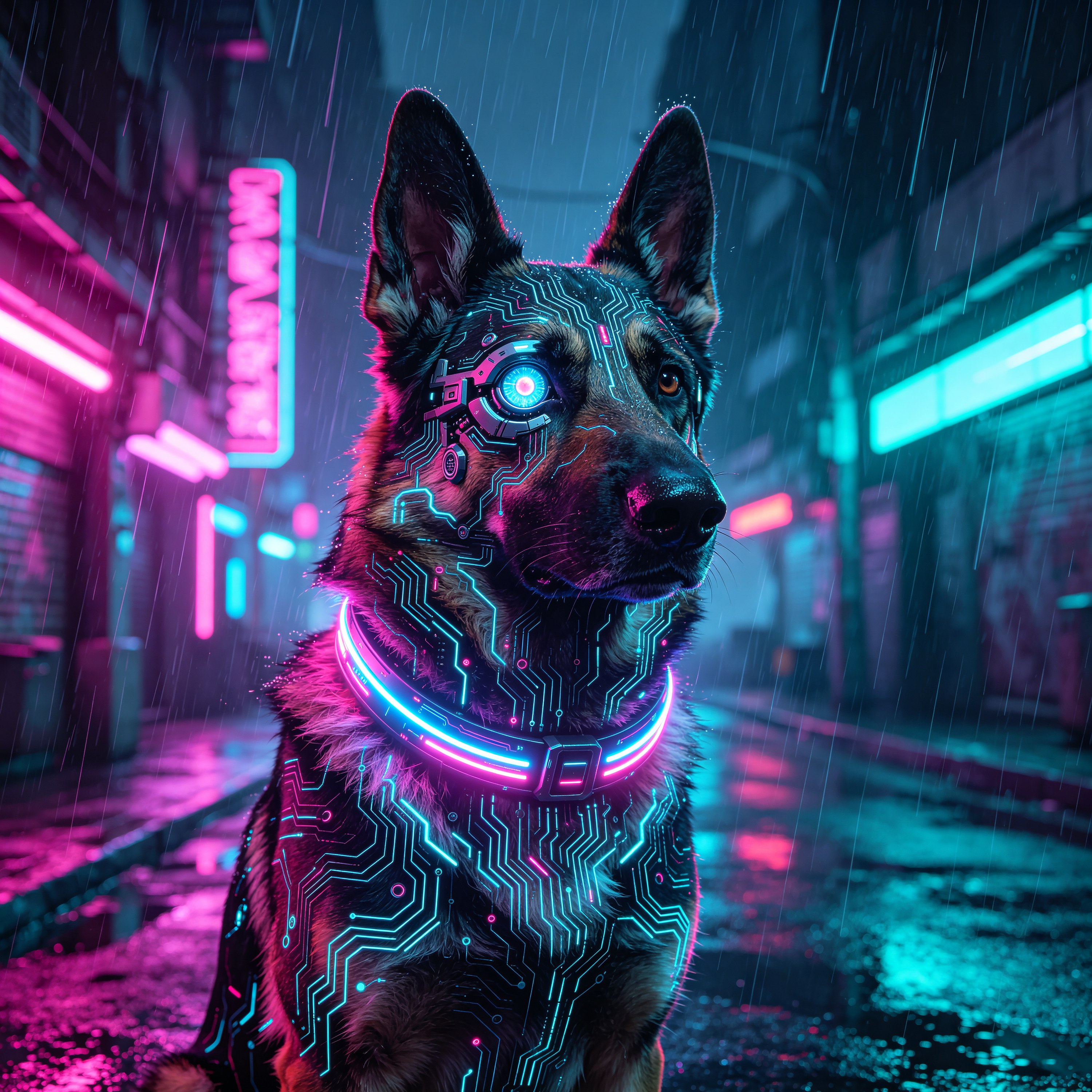 Cyberpunk Wolfdog