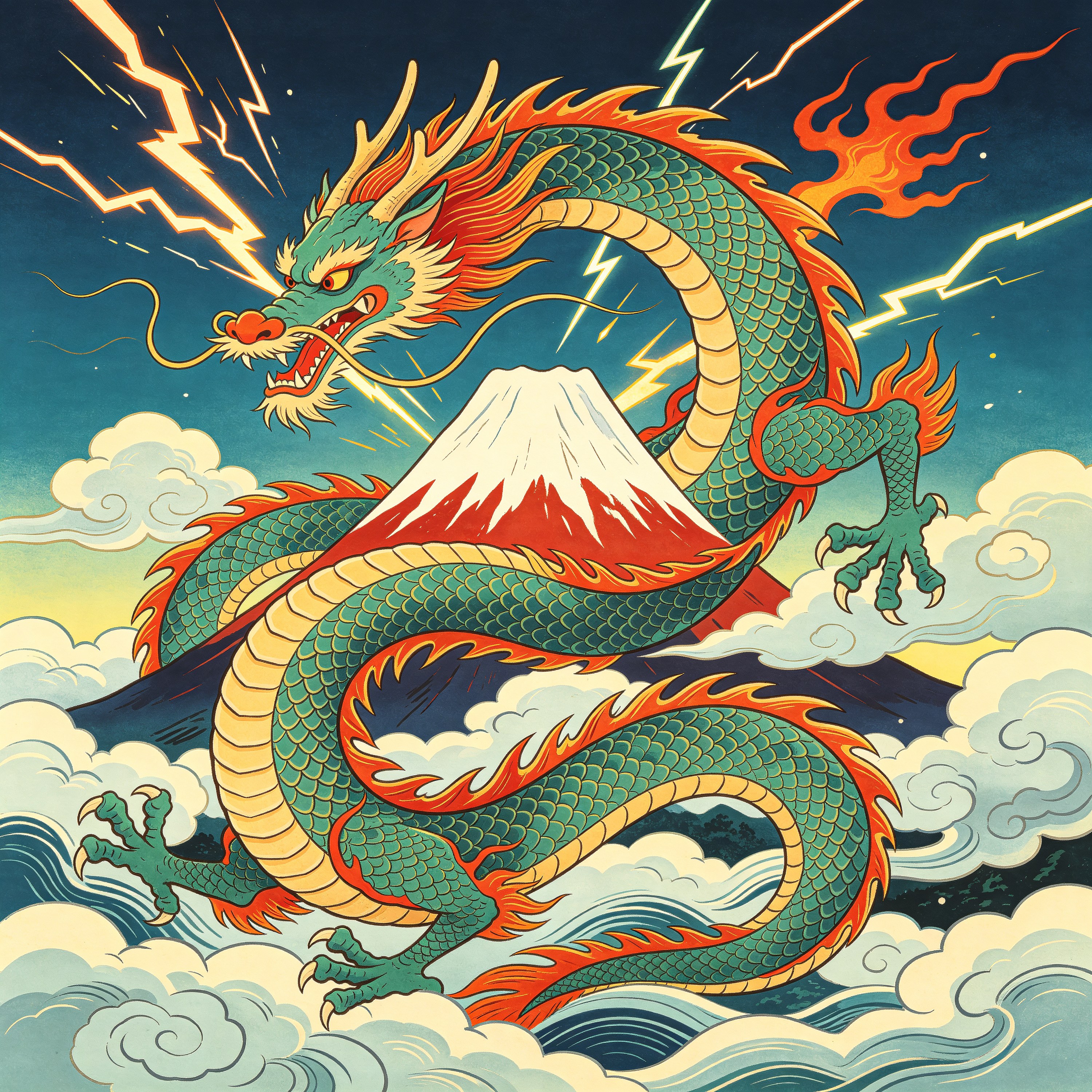 Ukiyo-e Dragon