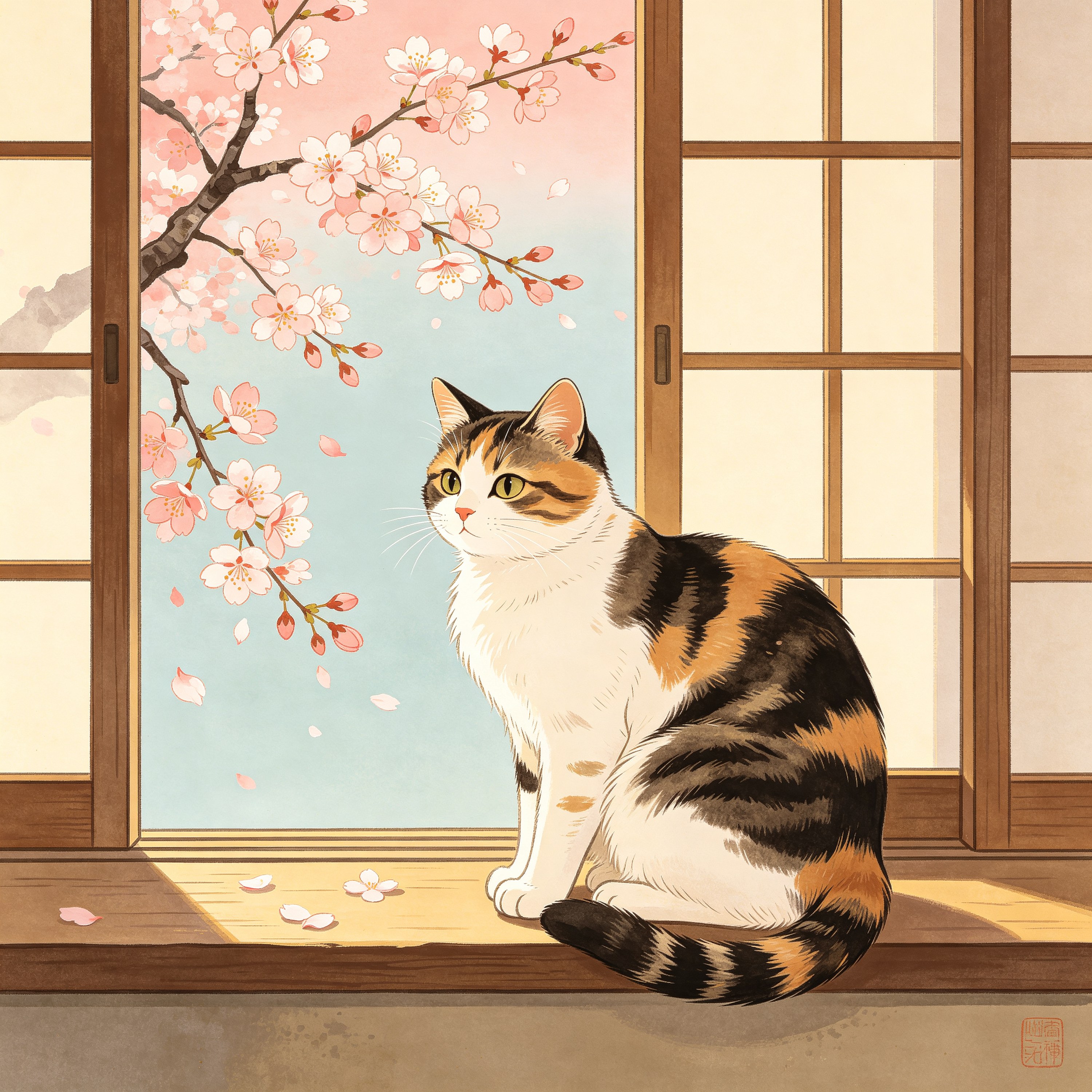 Ukiyo-e Cat