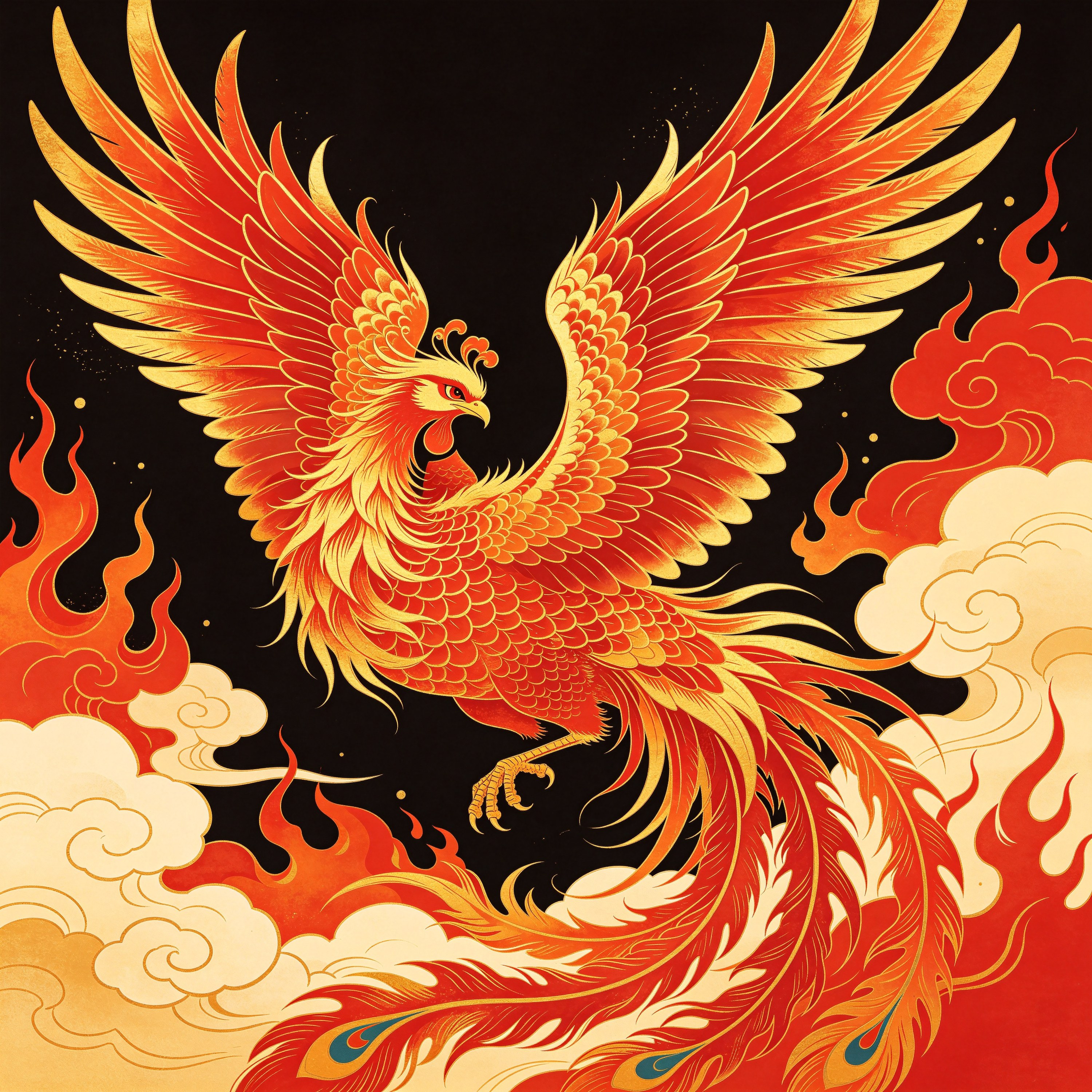 Ukiyo-e Phoenix