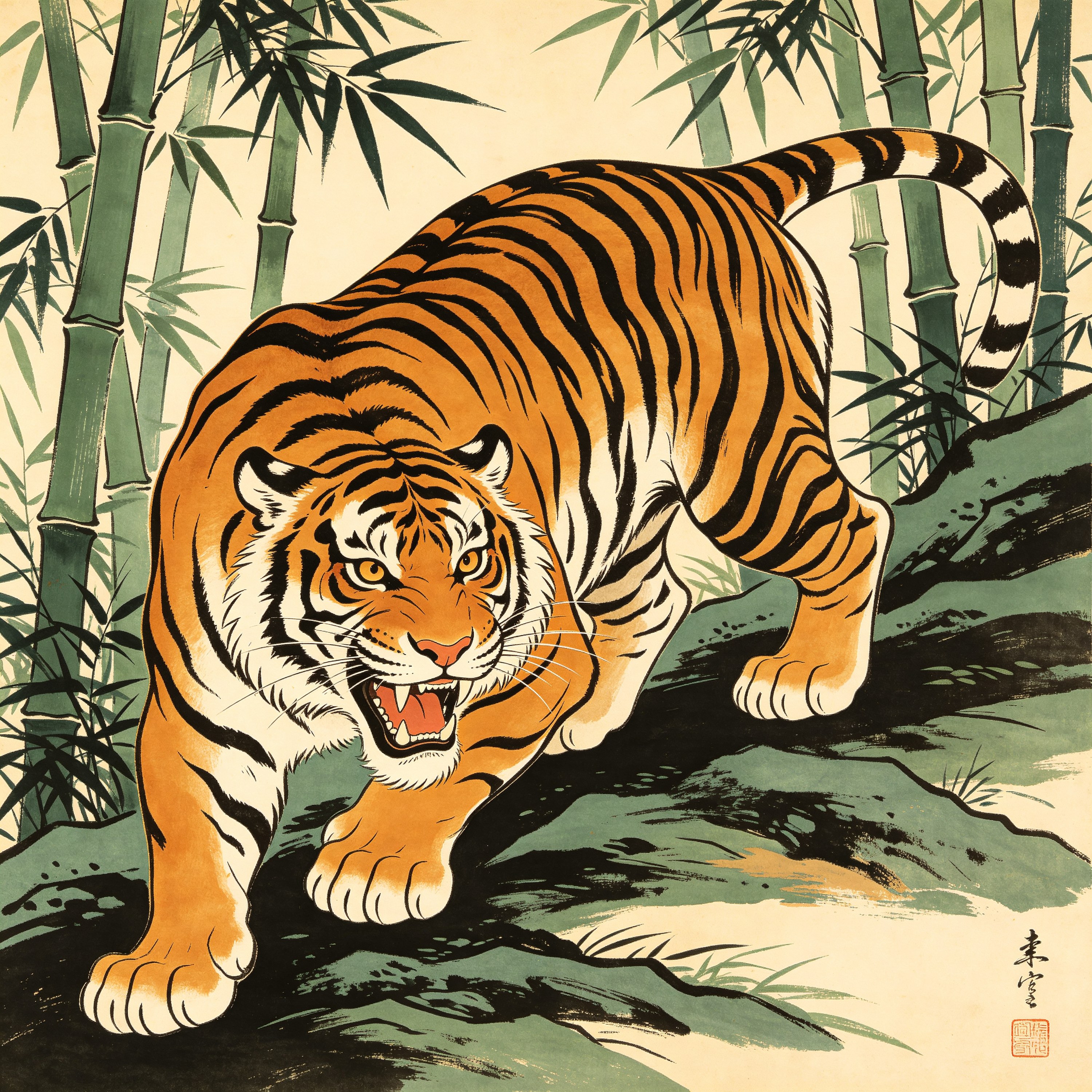Ukiyo-e Tiger