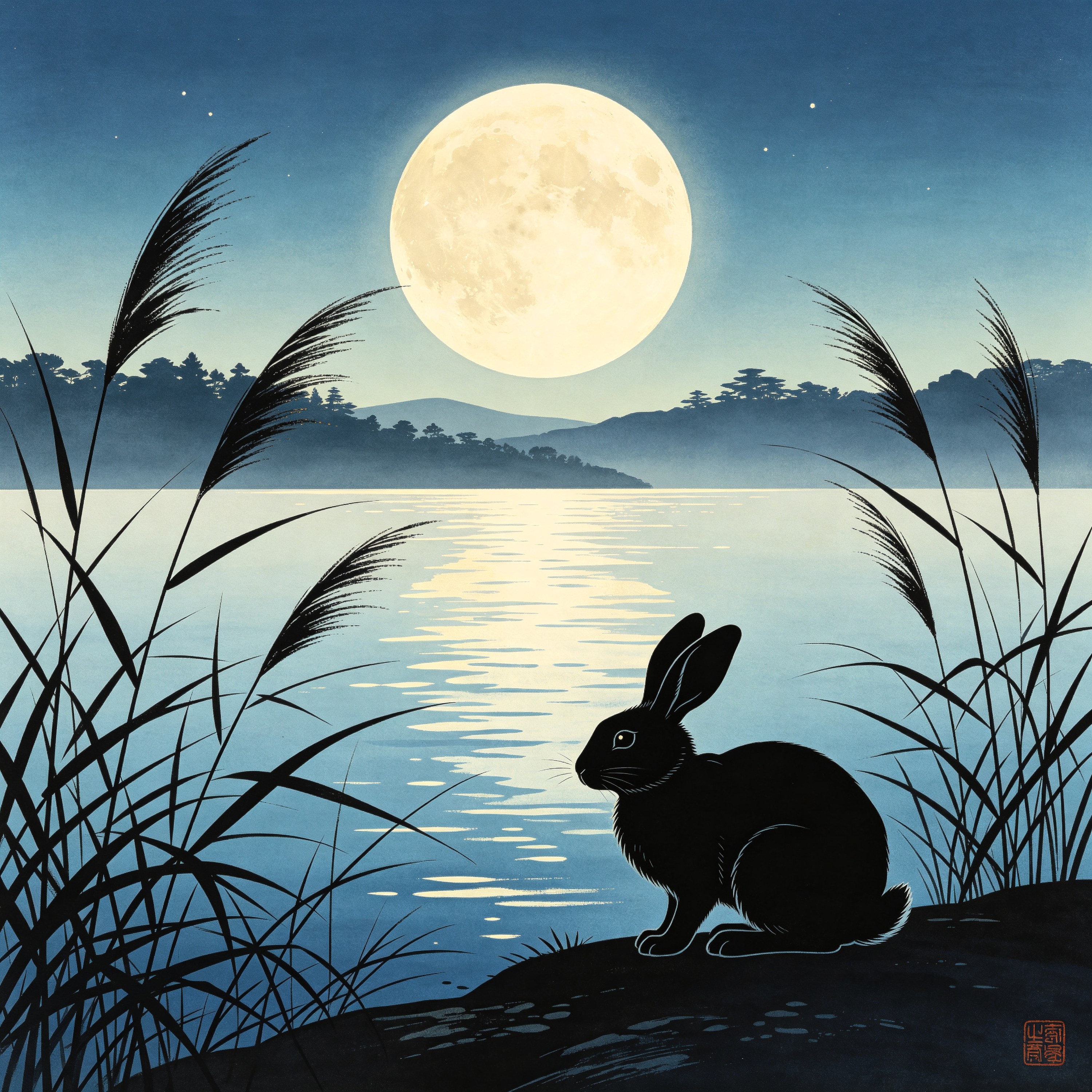 Ukiyo-e Full Moon