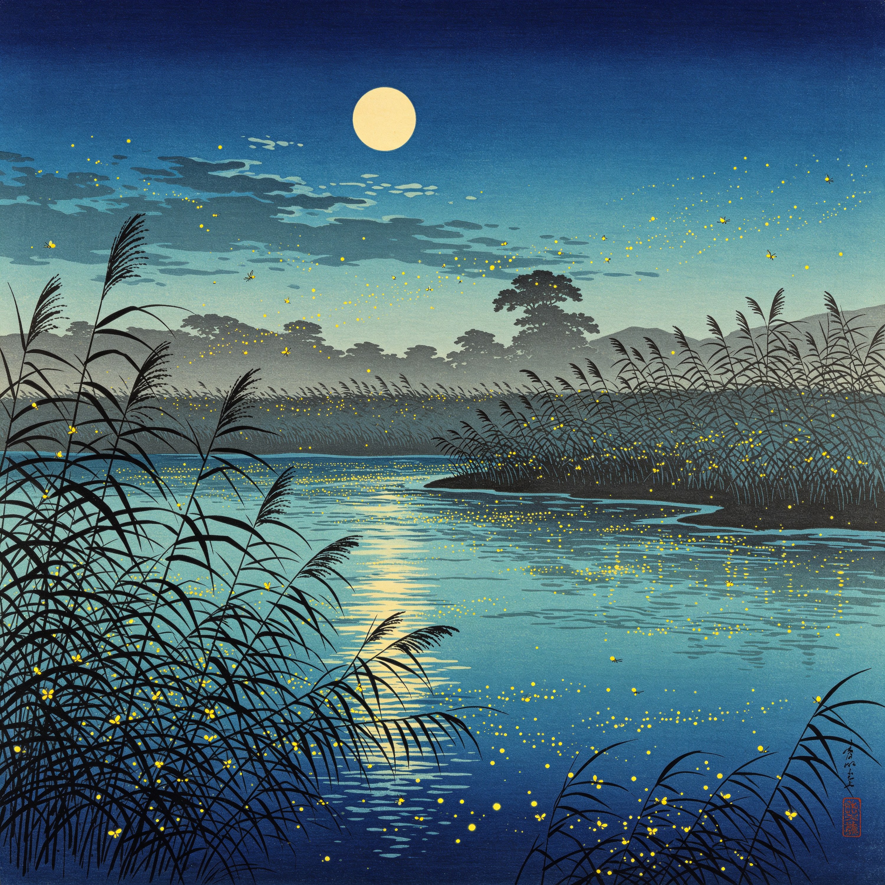 Ukiyo-e Fireflies