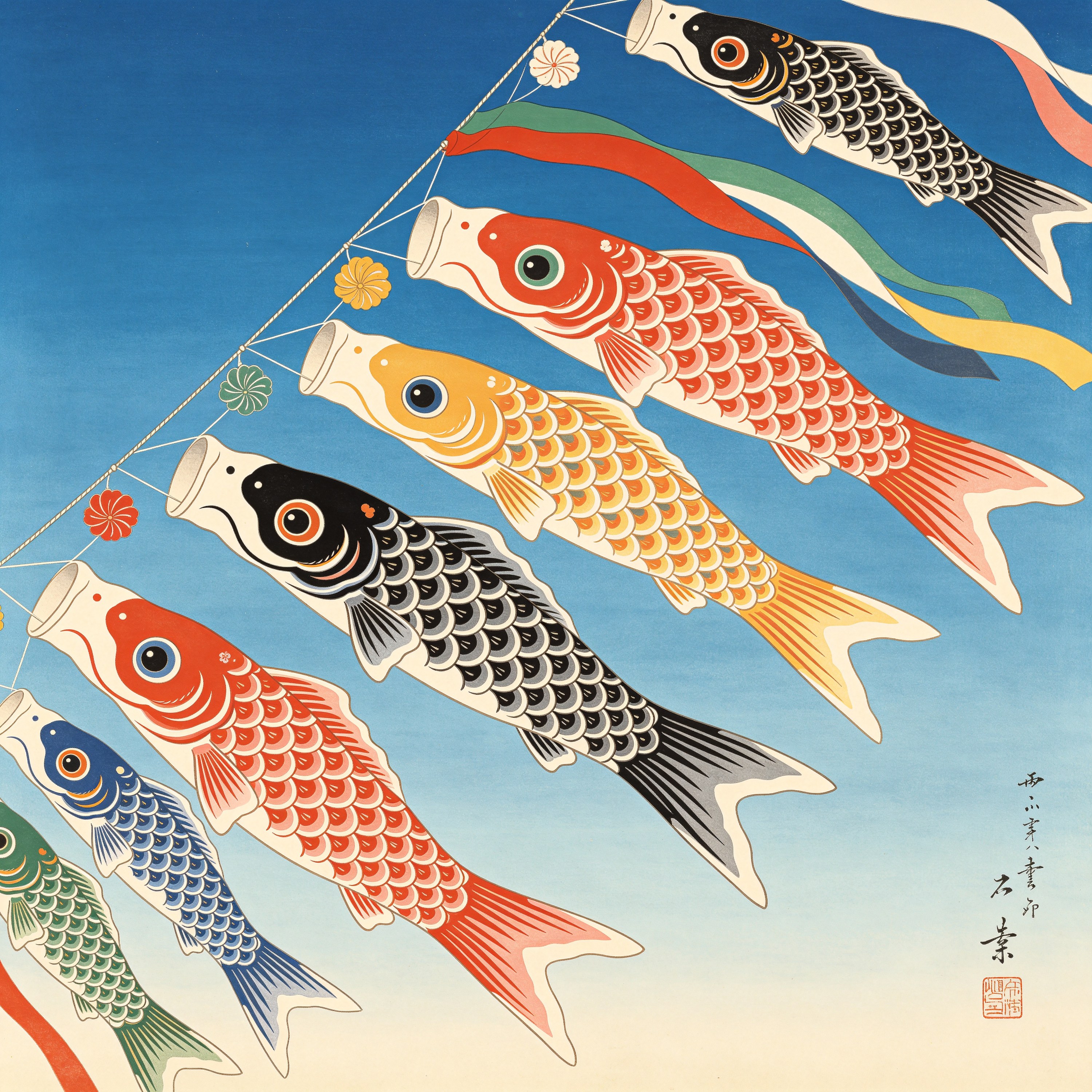 Ukiyo-e Koinobori