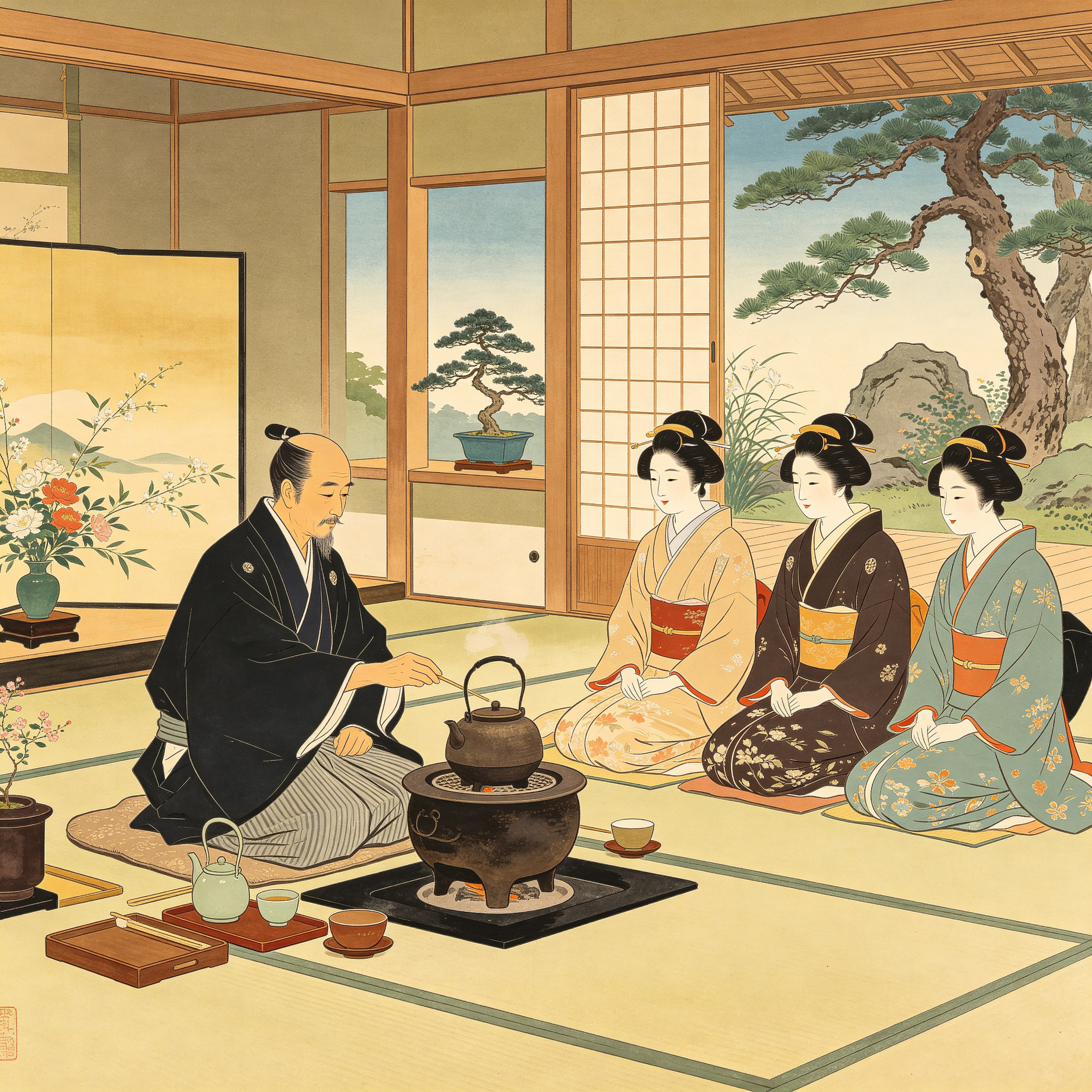 Ukiyo-e Tea Ceremony