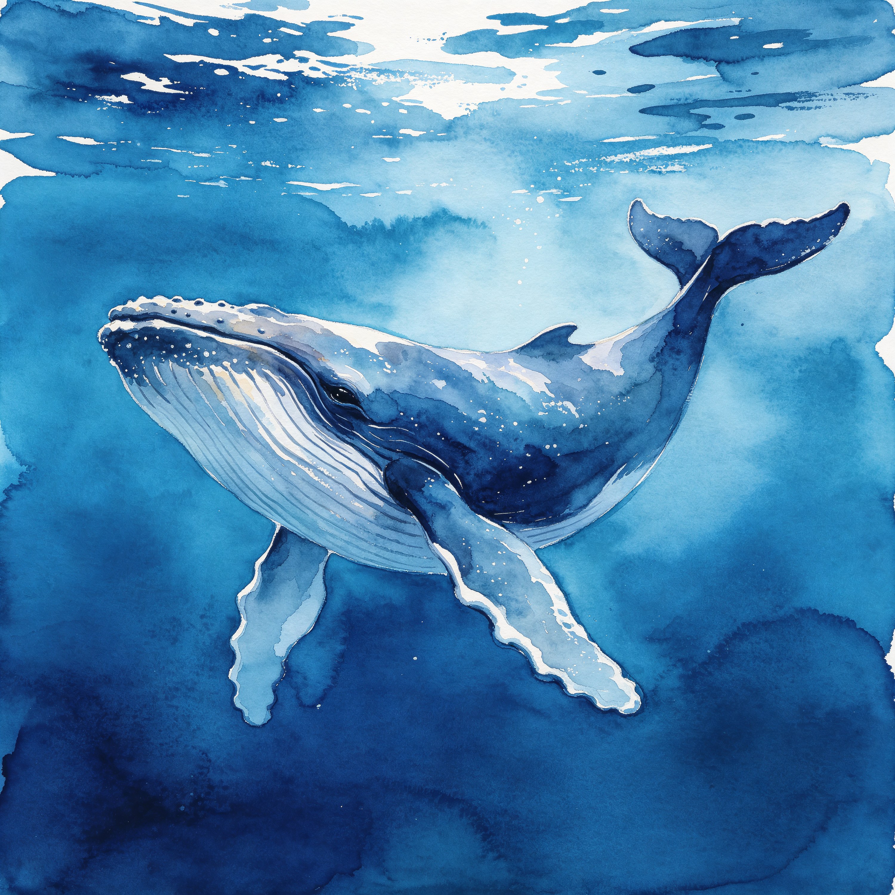 Watercolor Whale