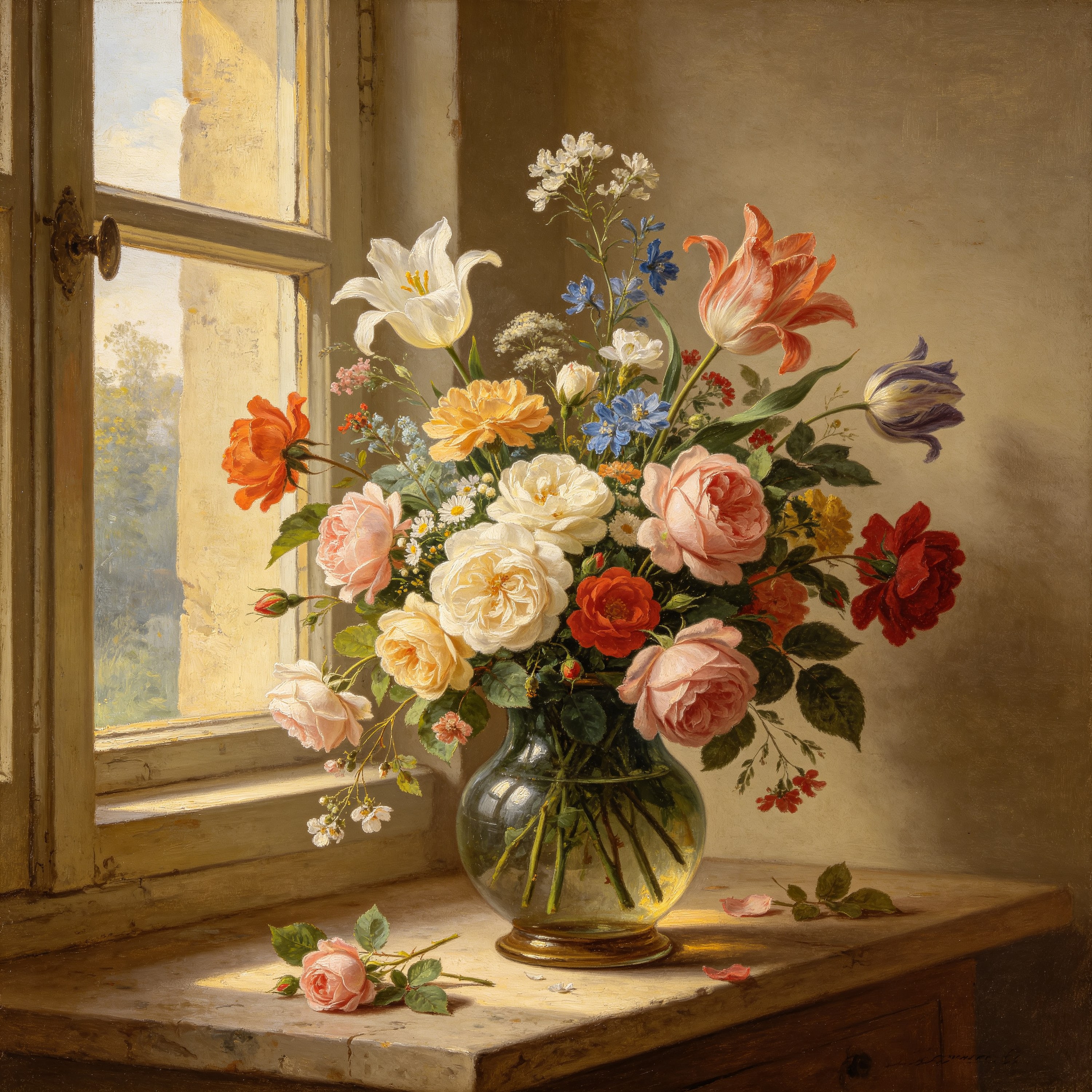 Oil Flower Vase