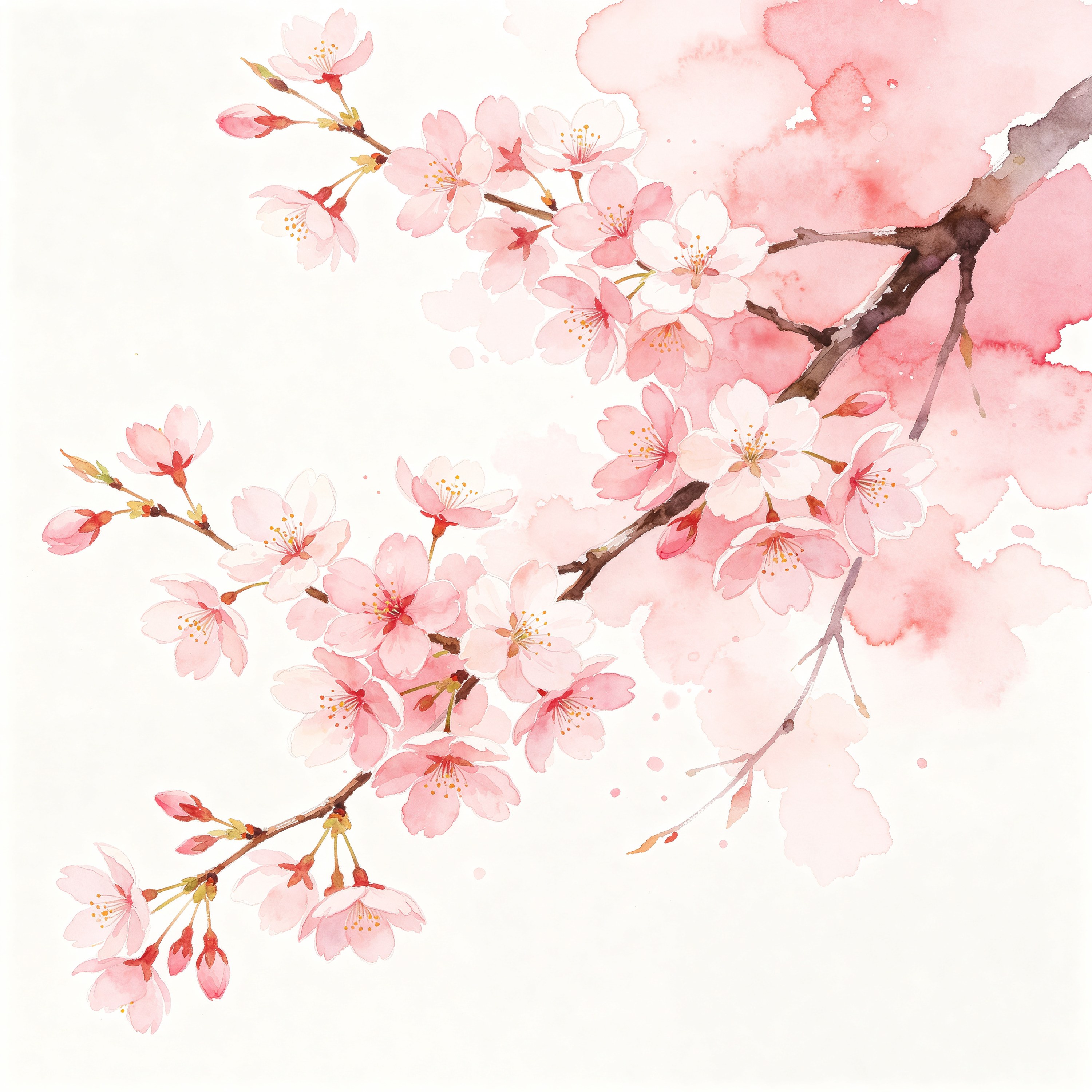 Watercolor Cherry Blossom