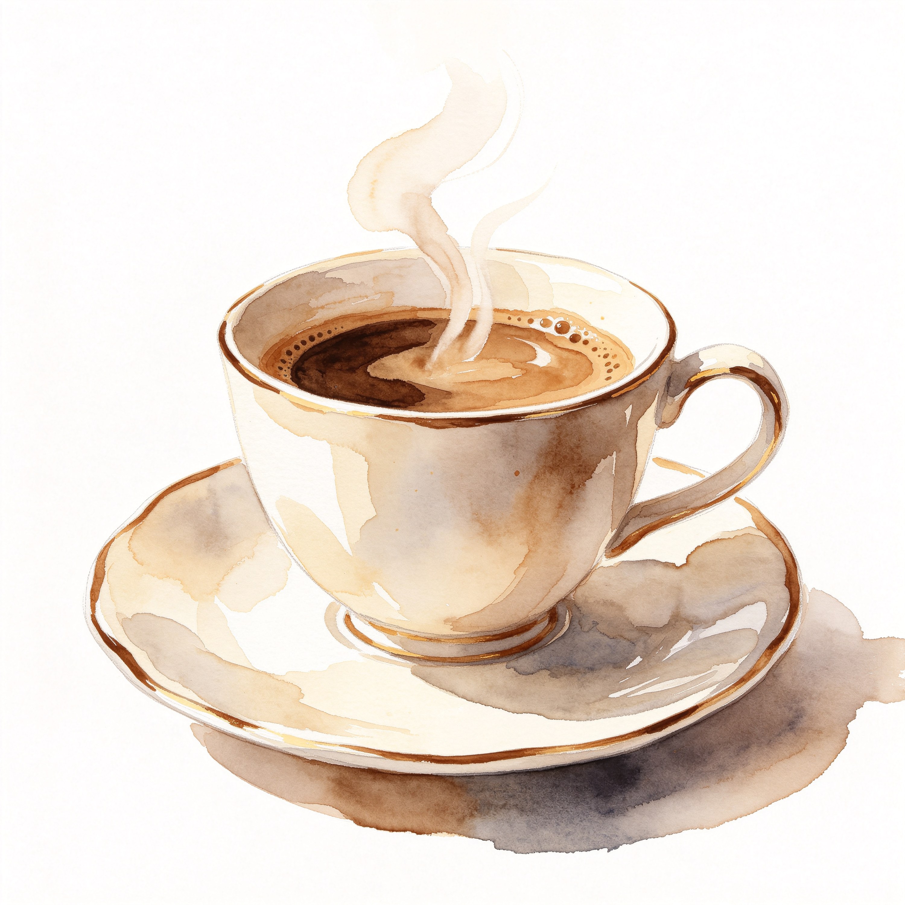 Watercolor Coffee Cup