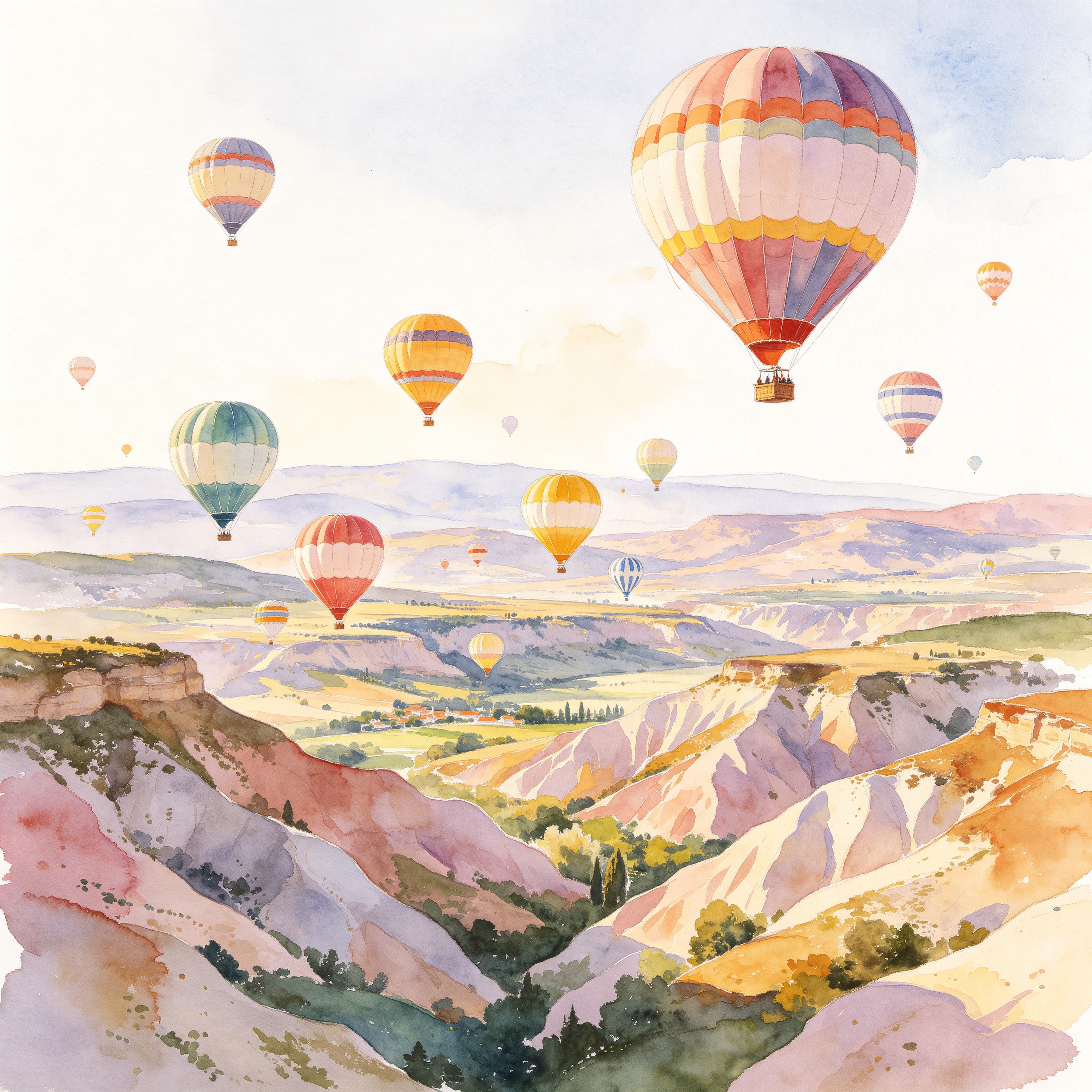 Watercolor Hot Air Balloon