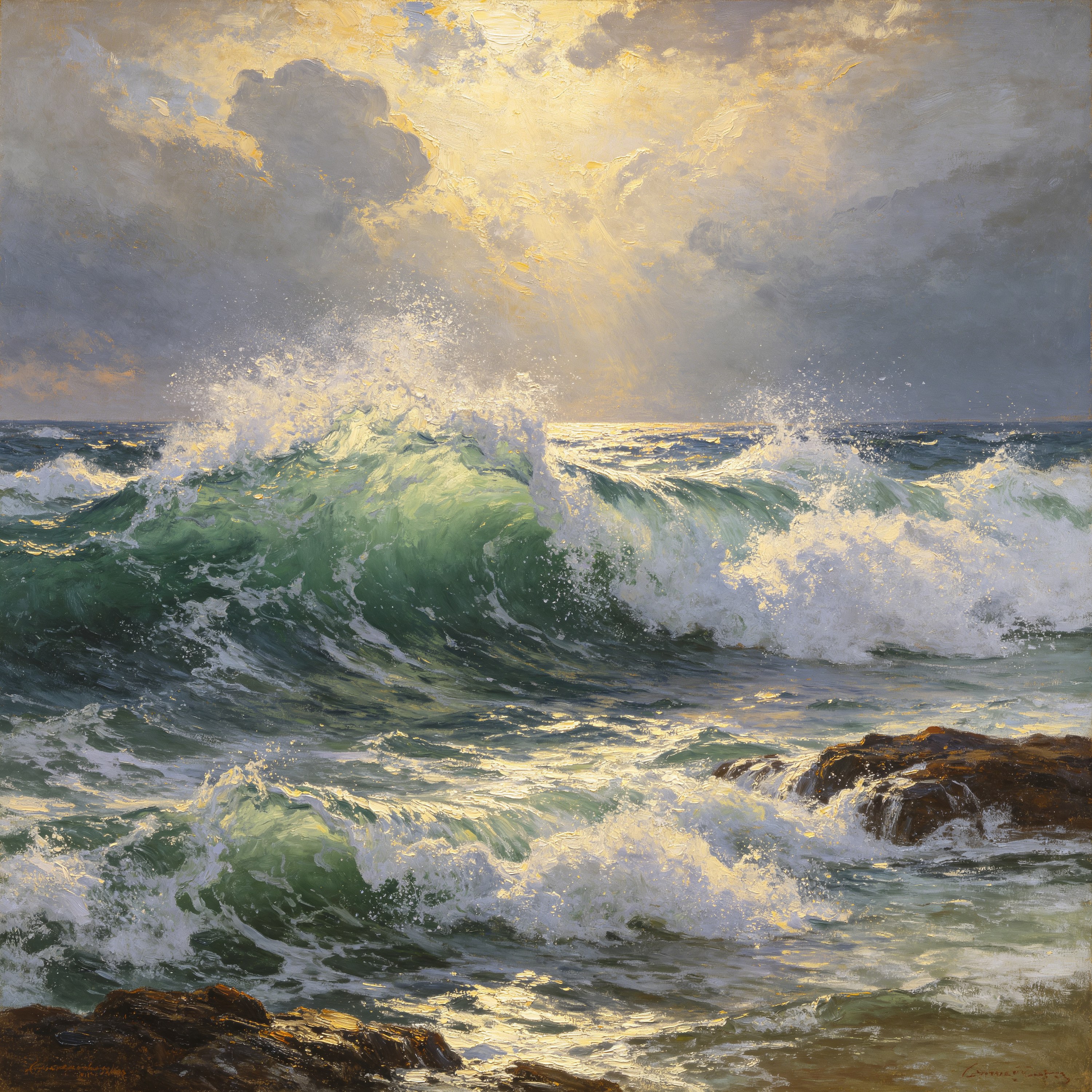 Oil Ocean Waves
