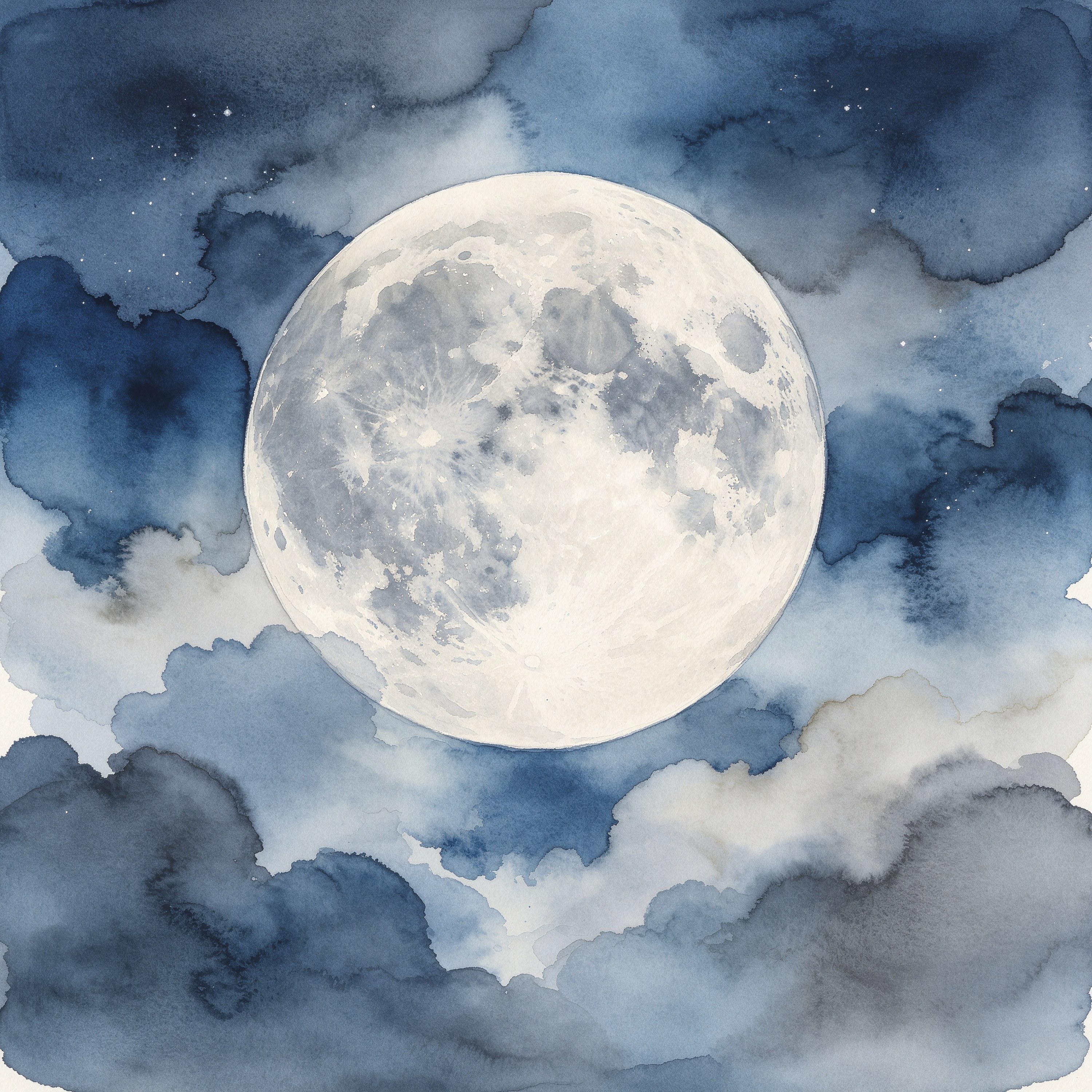 Watercolor Moon