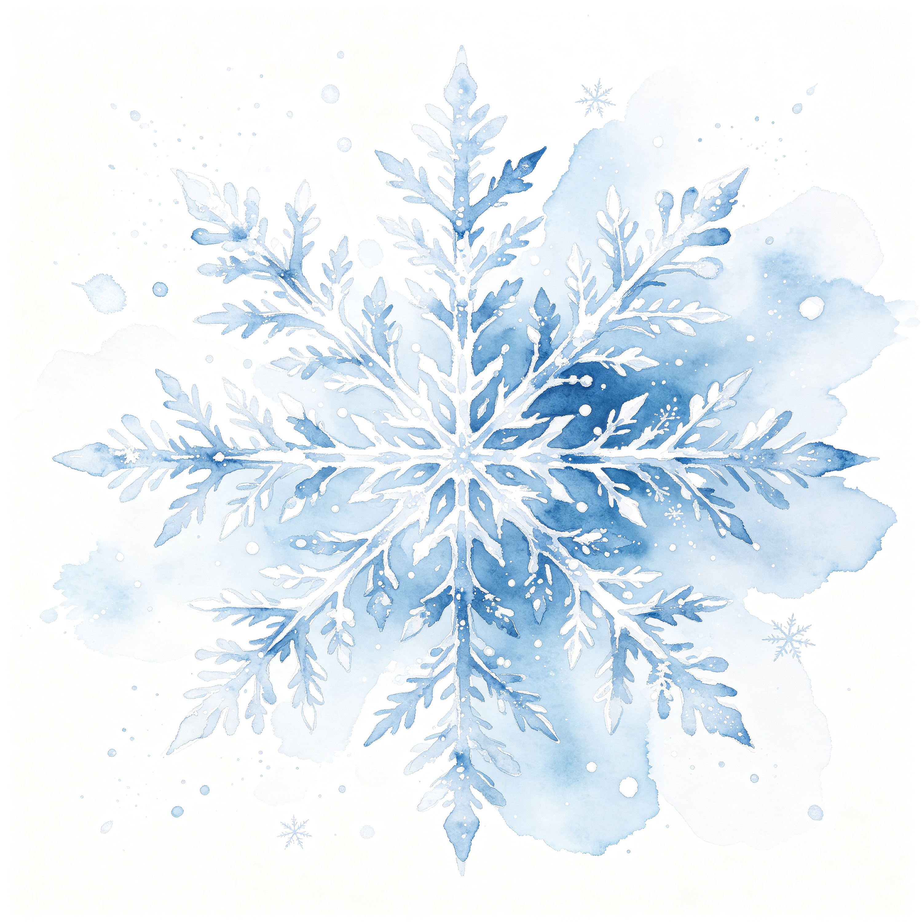 Watercolor Snowflake