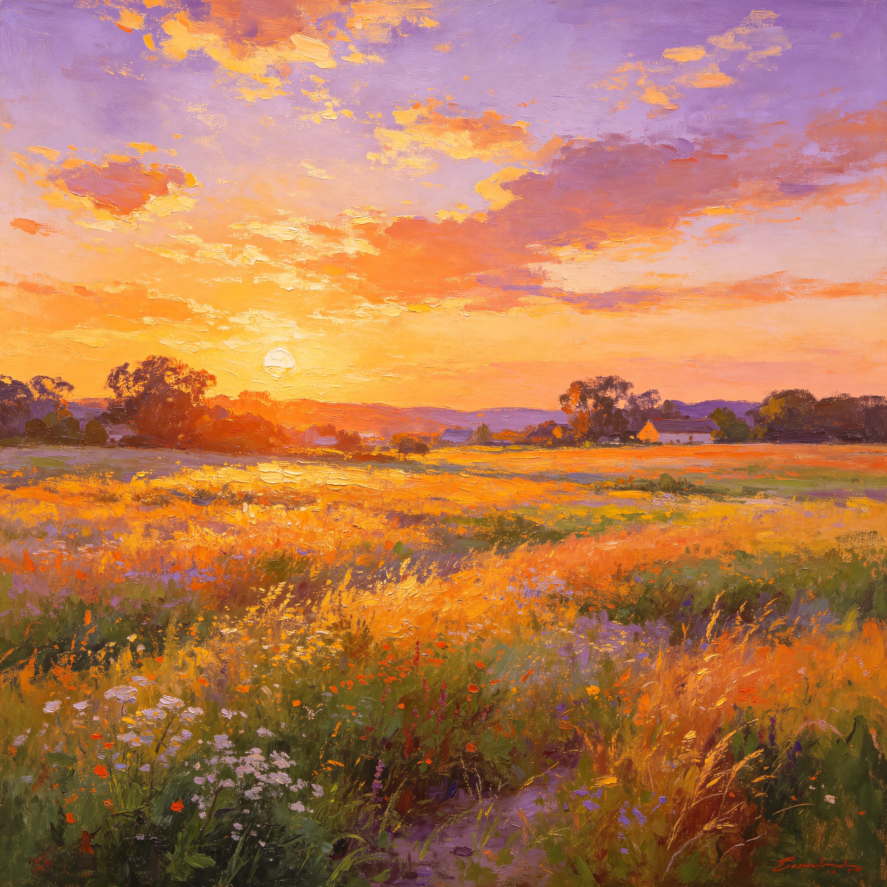 Oil Sunset Field