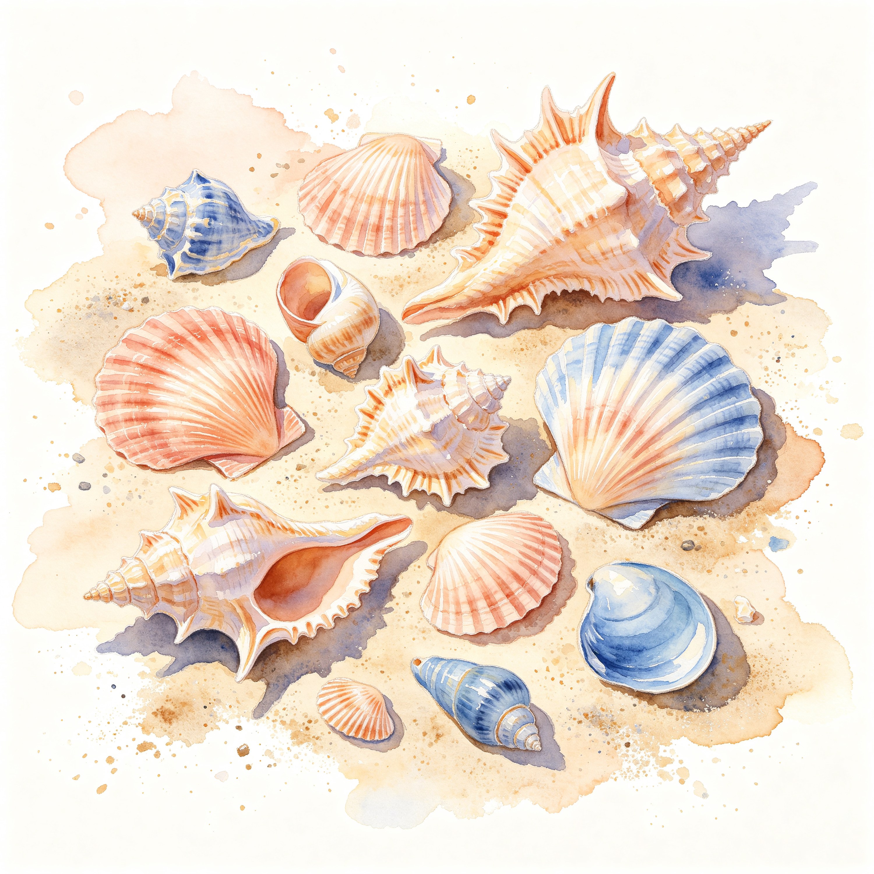 Watercolor Shell