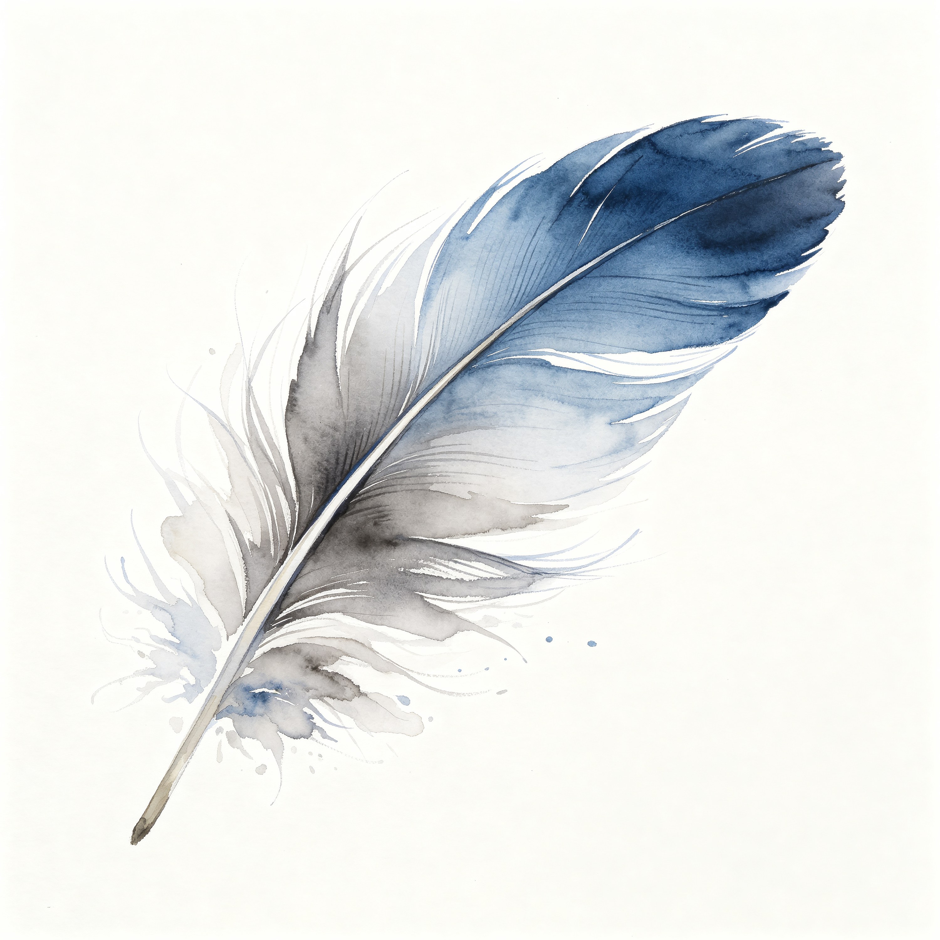 Watercolor Feather