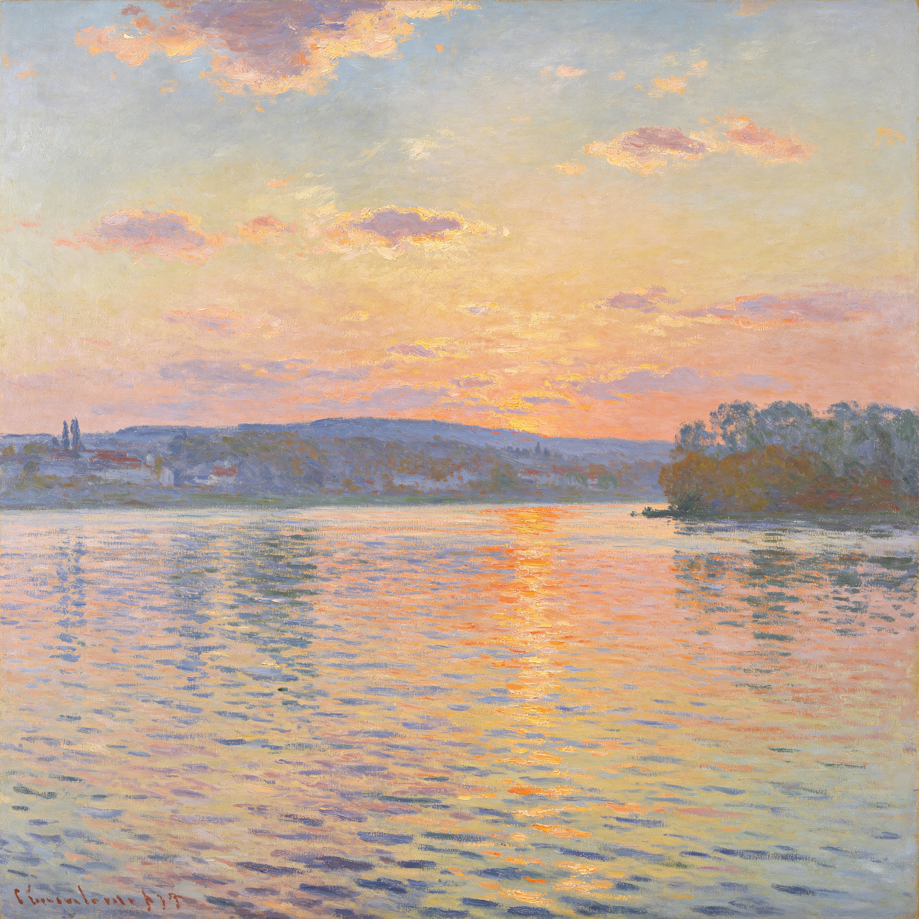 Oil Dusk Lake