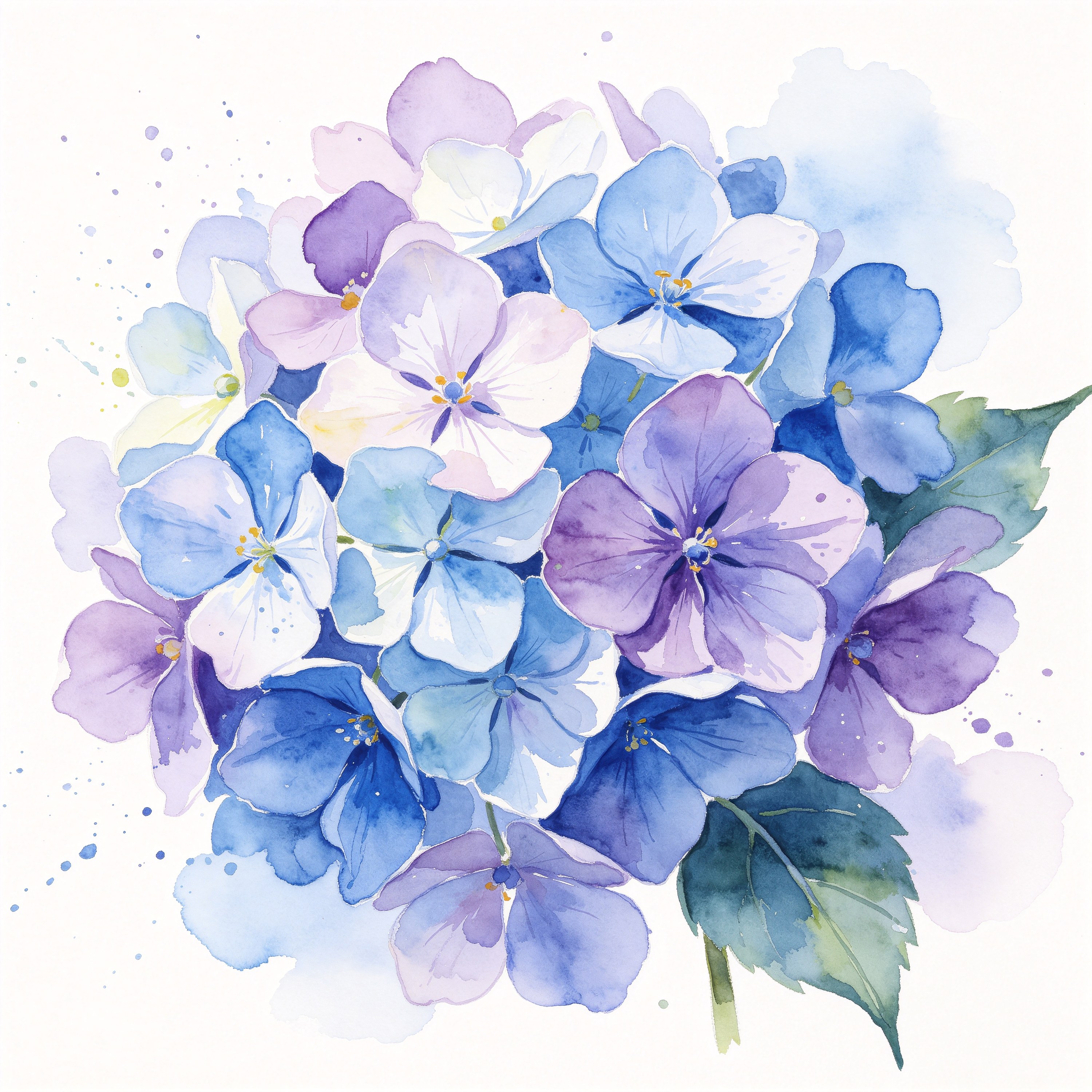Watercolor Hydrangea