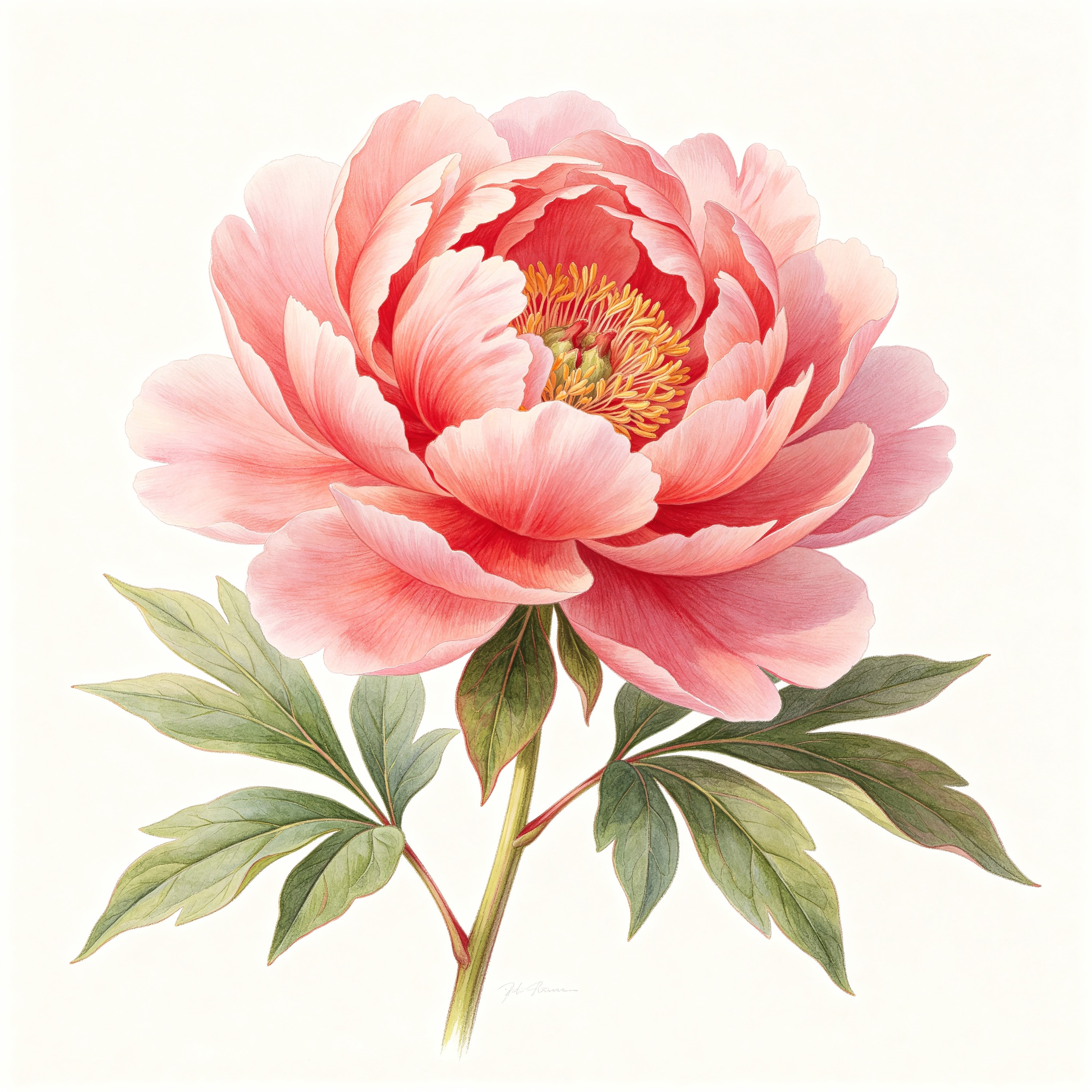 Botanical Peony