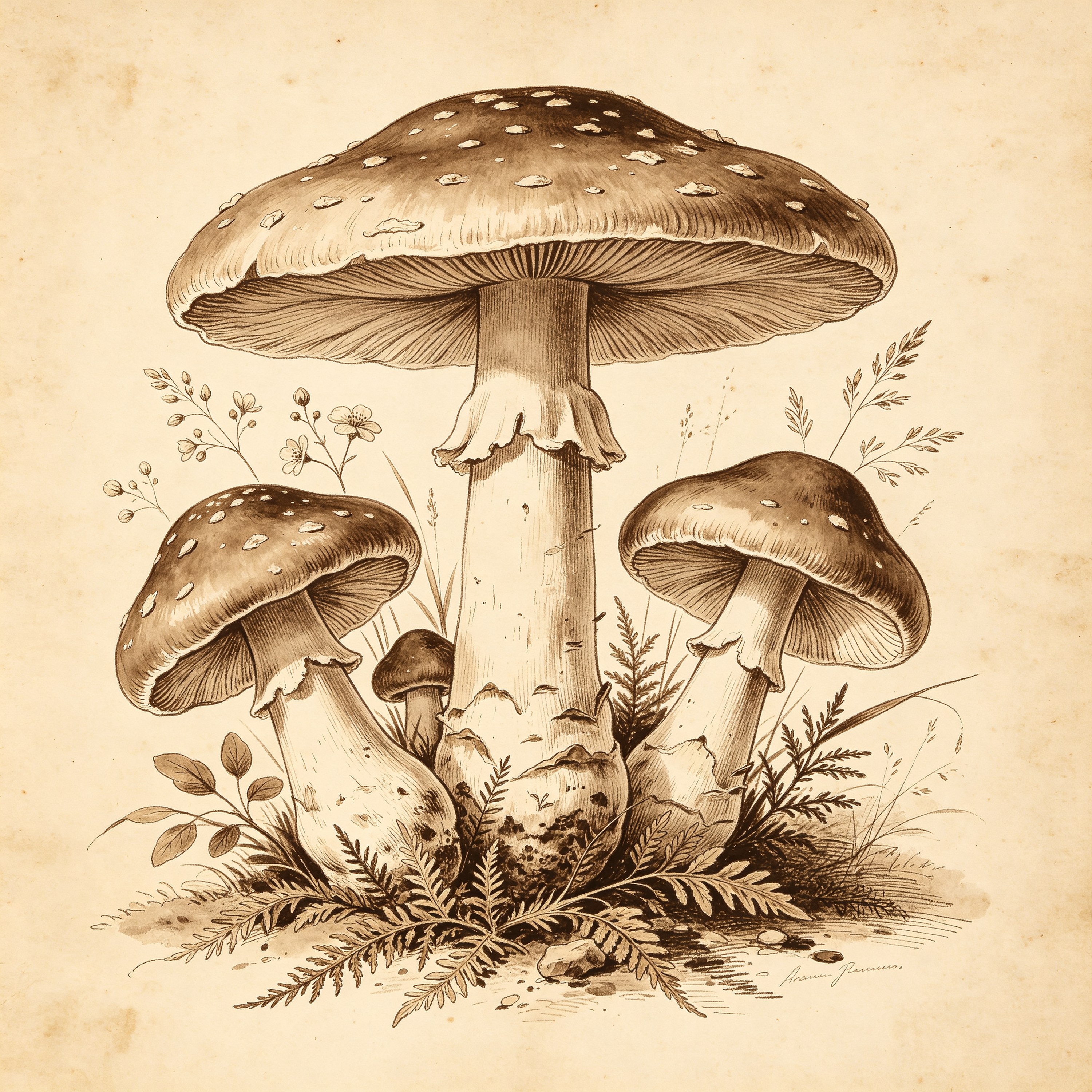 Vintage Mushroom