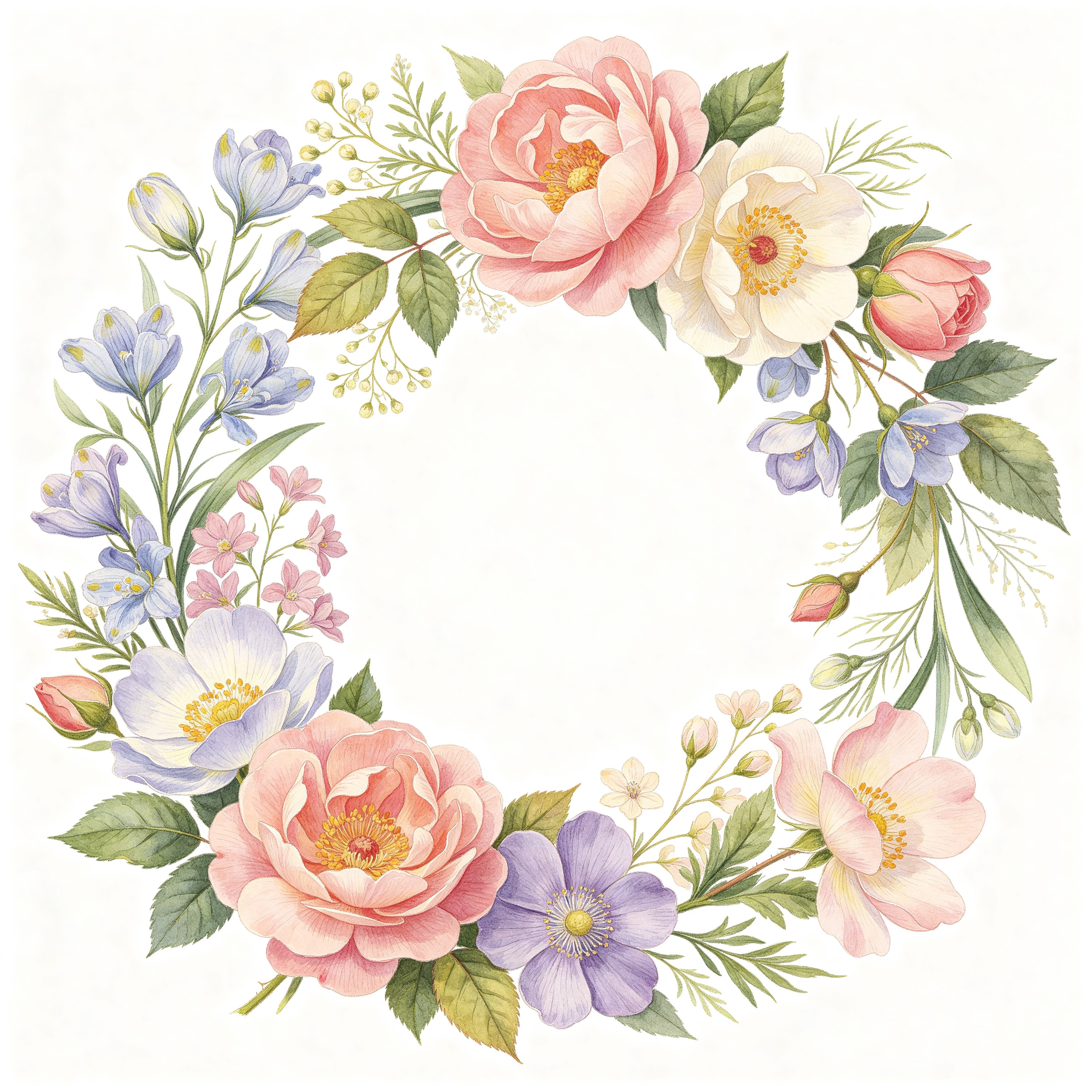 Botanical Flower Wreath