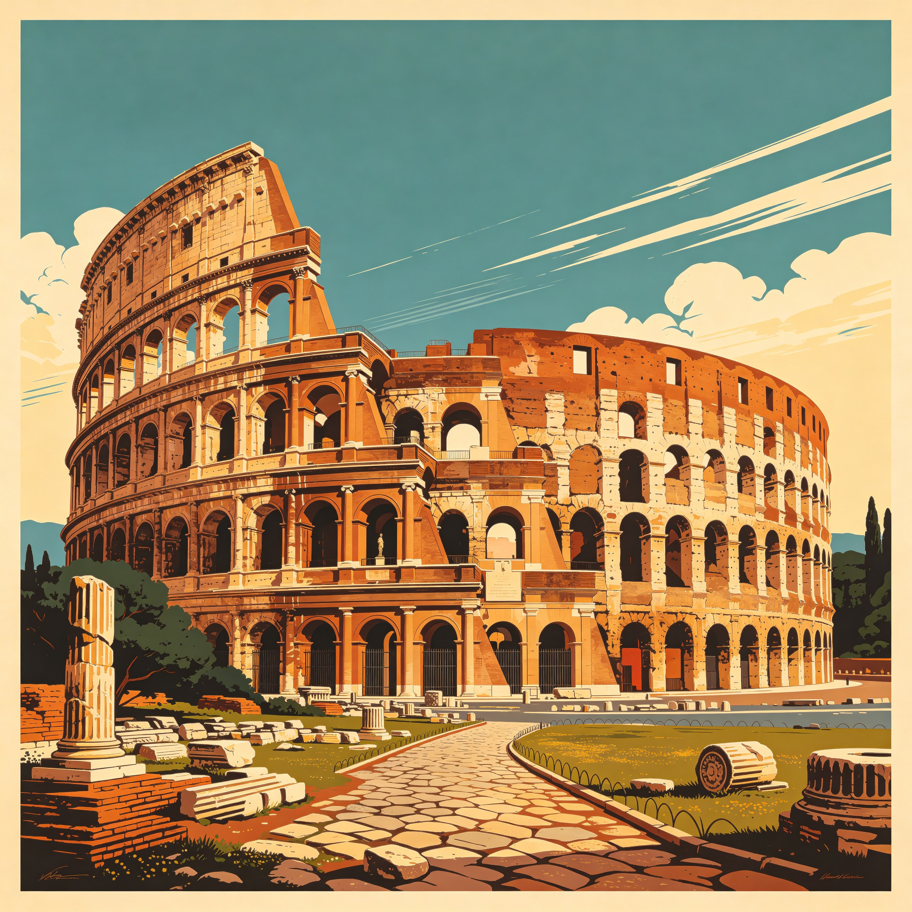 Rome Travel Poster