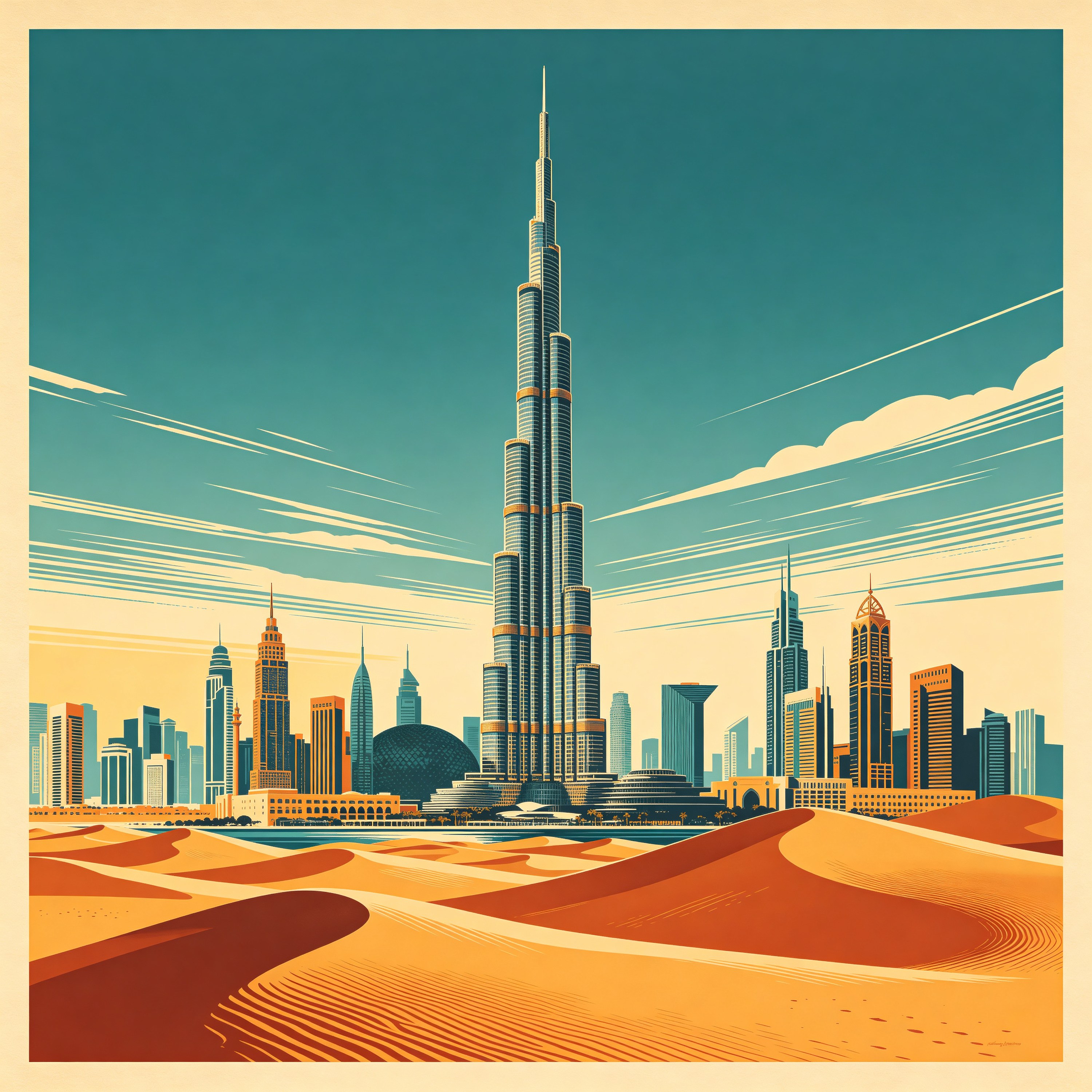 Dubai Travel Poster