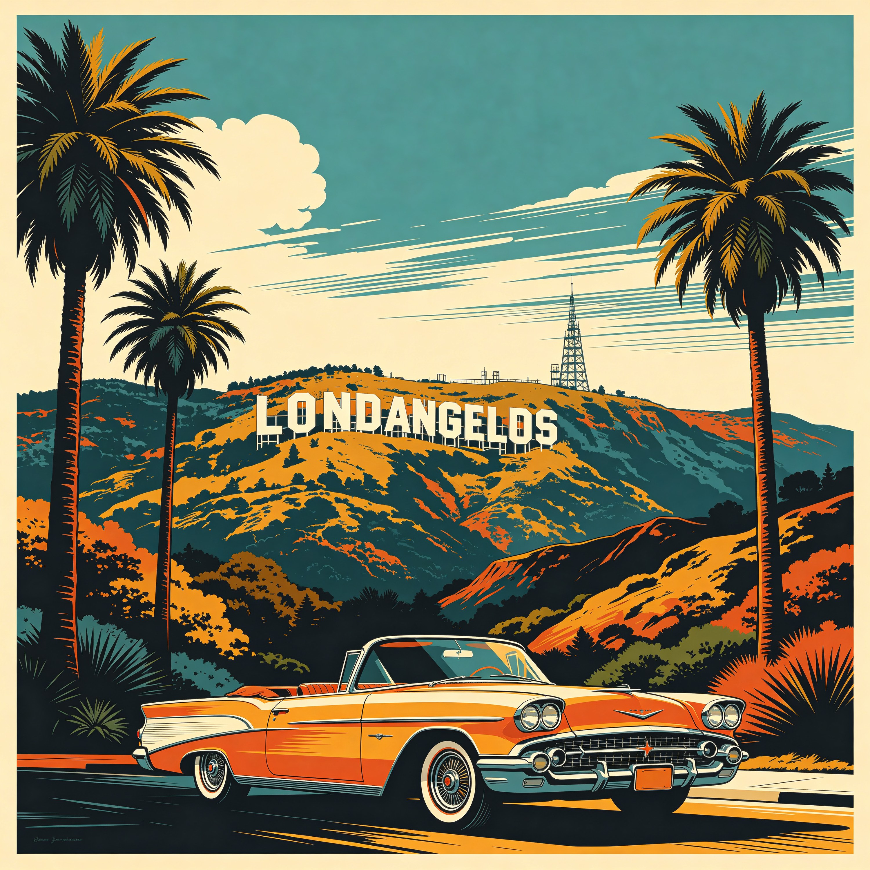 Los Angeles Travel Poster