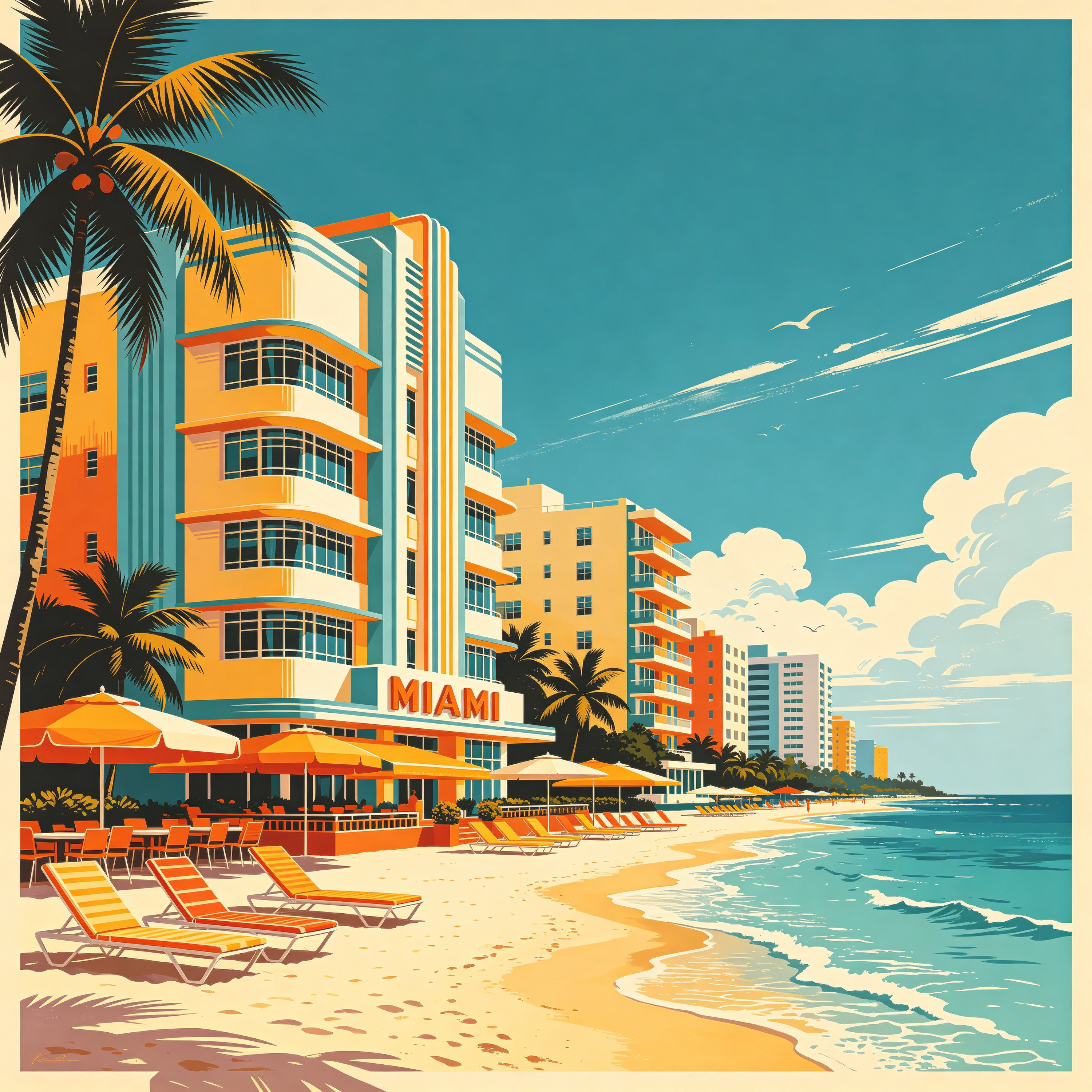 Miami Travel Poster