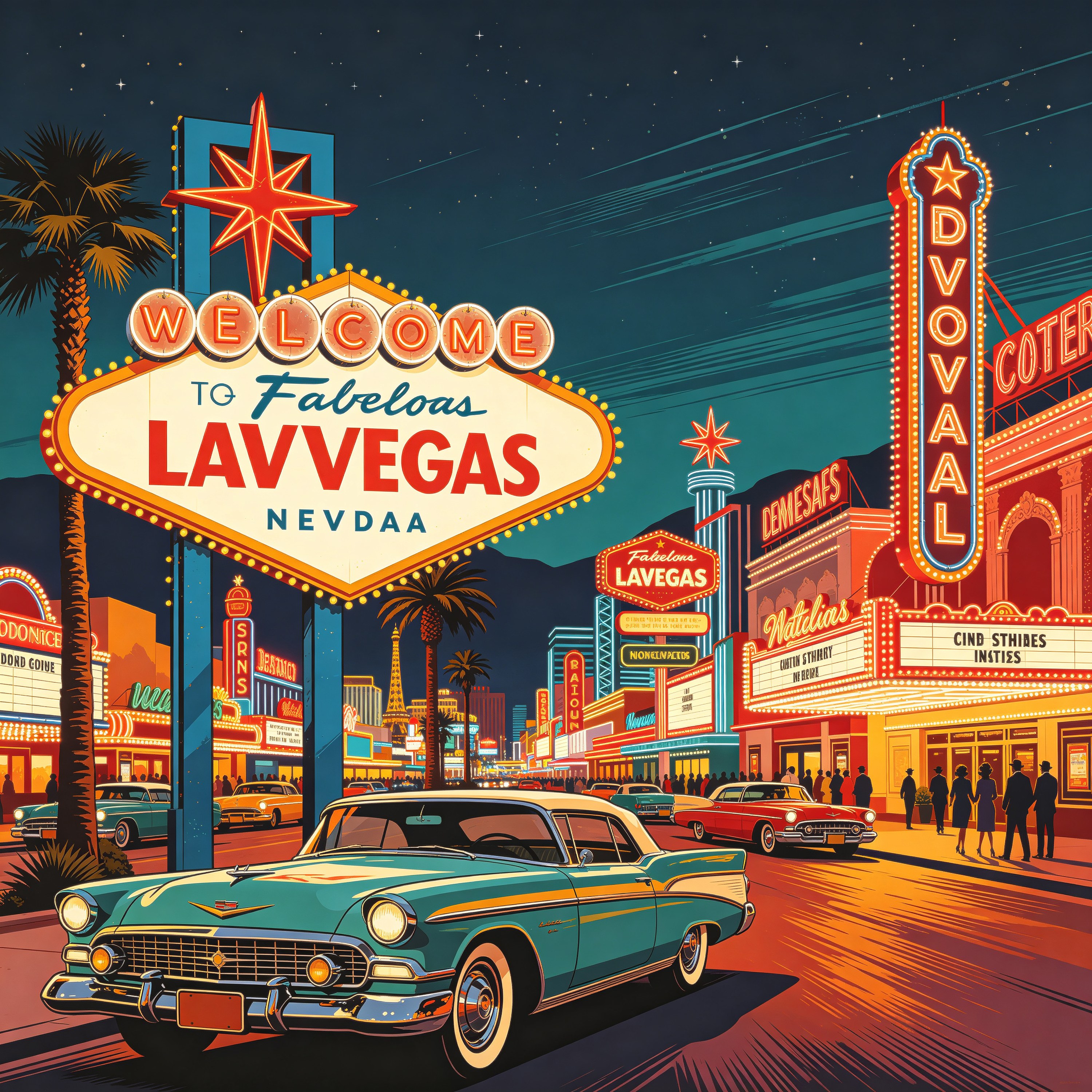 Las Vegas Travel Poster
