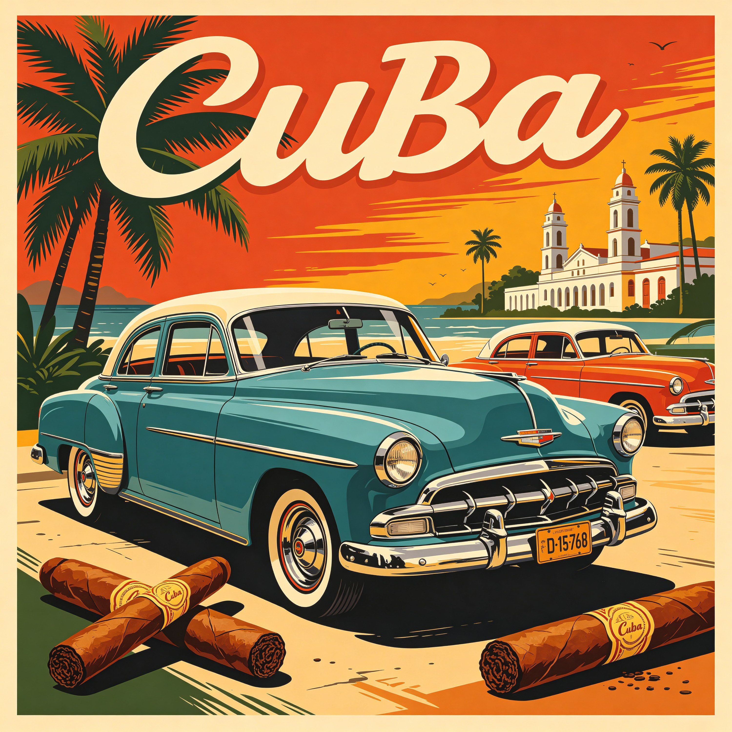 Cuba Travel Poster