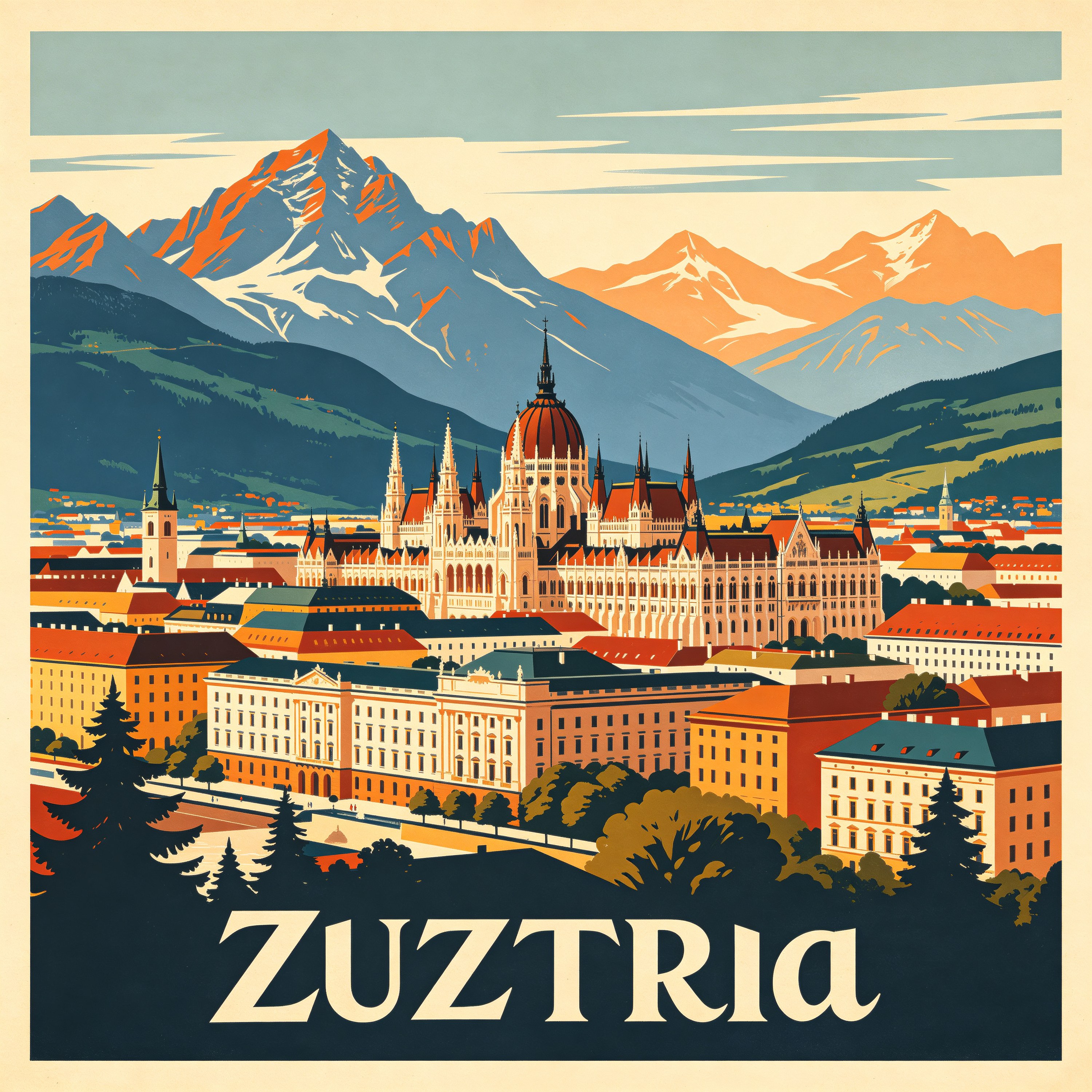 Austria Travel Poster