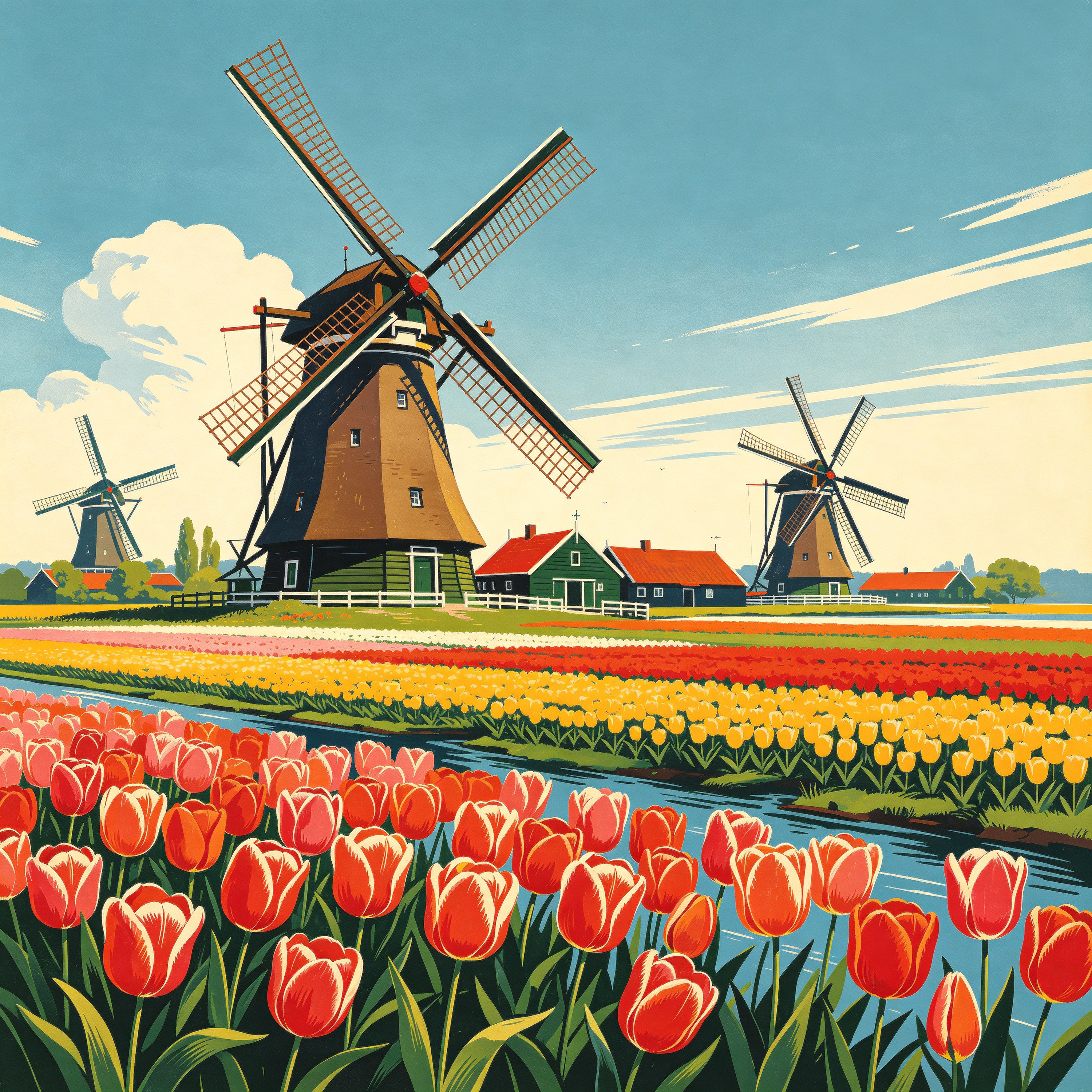 Netherlands Travel Poster