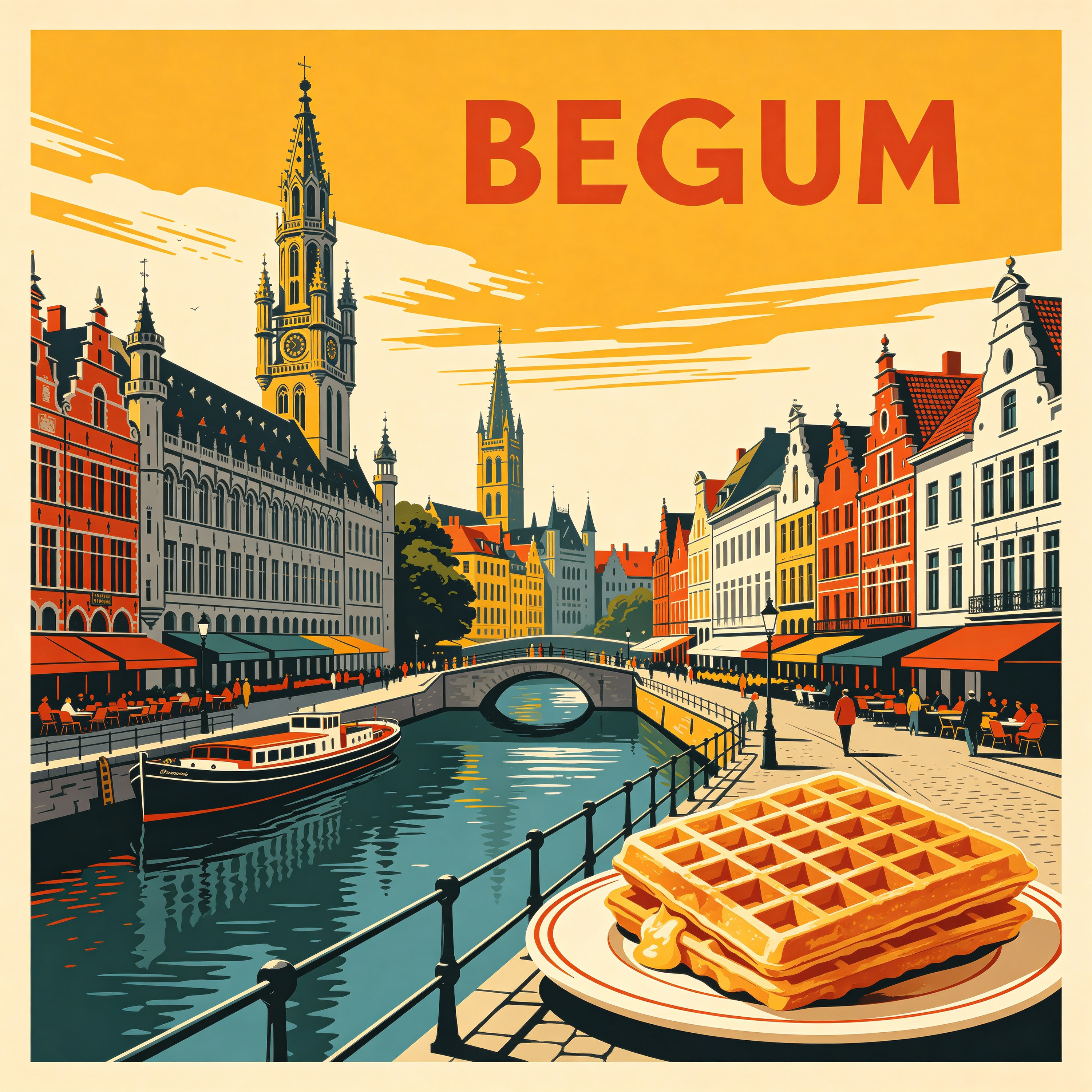 Belgium Travel Poster