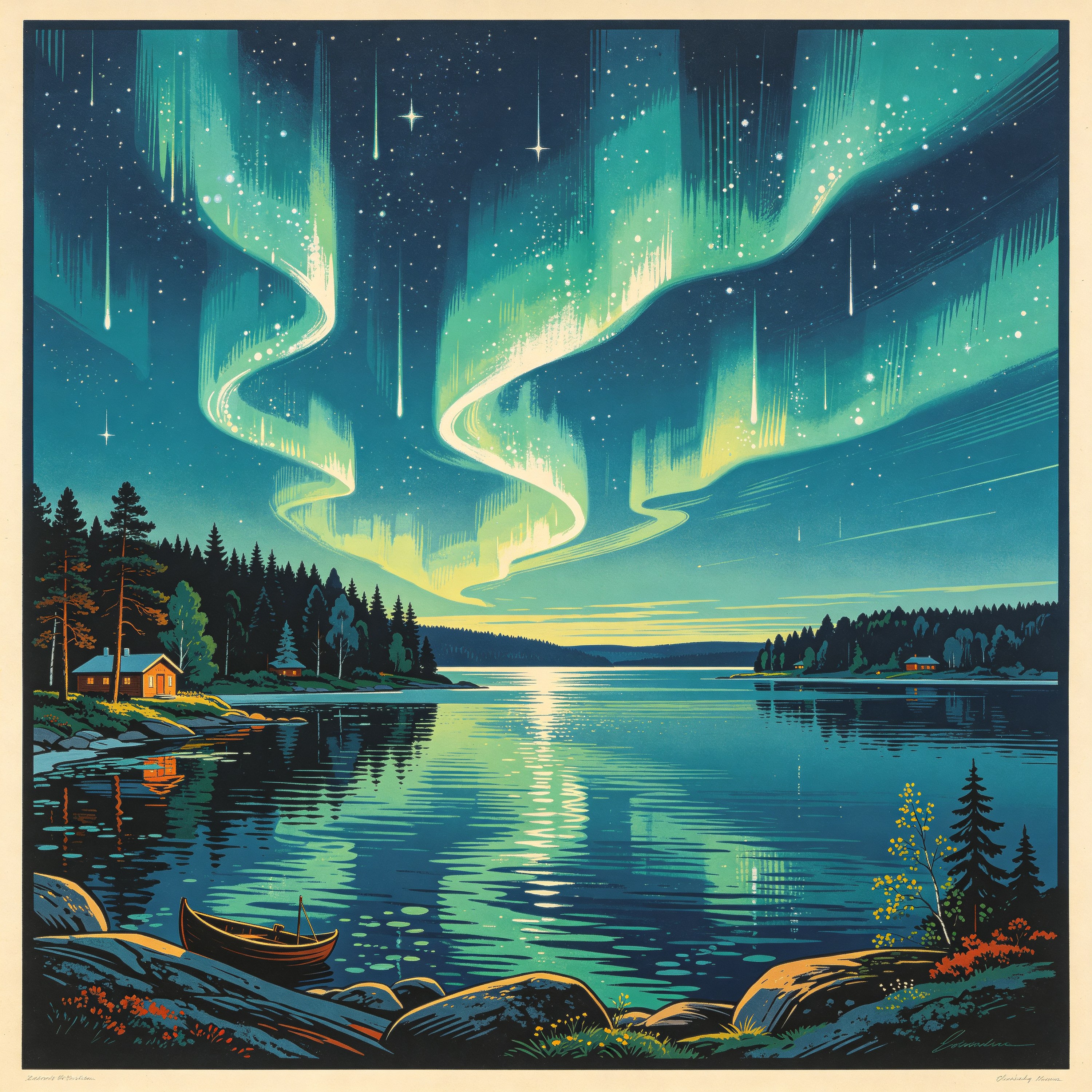 Finland Travel Poster