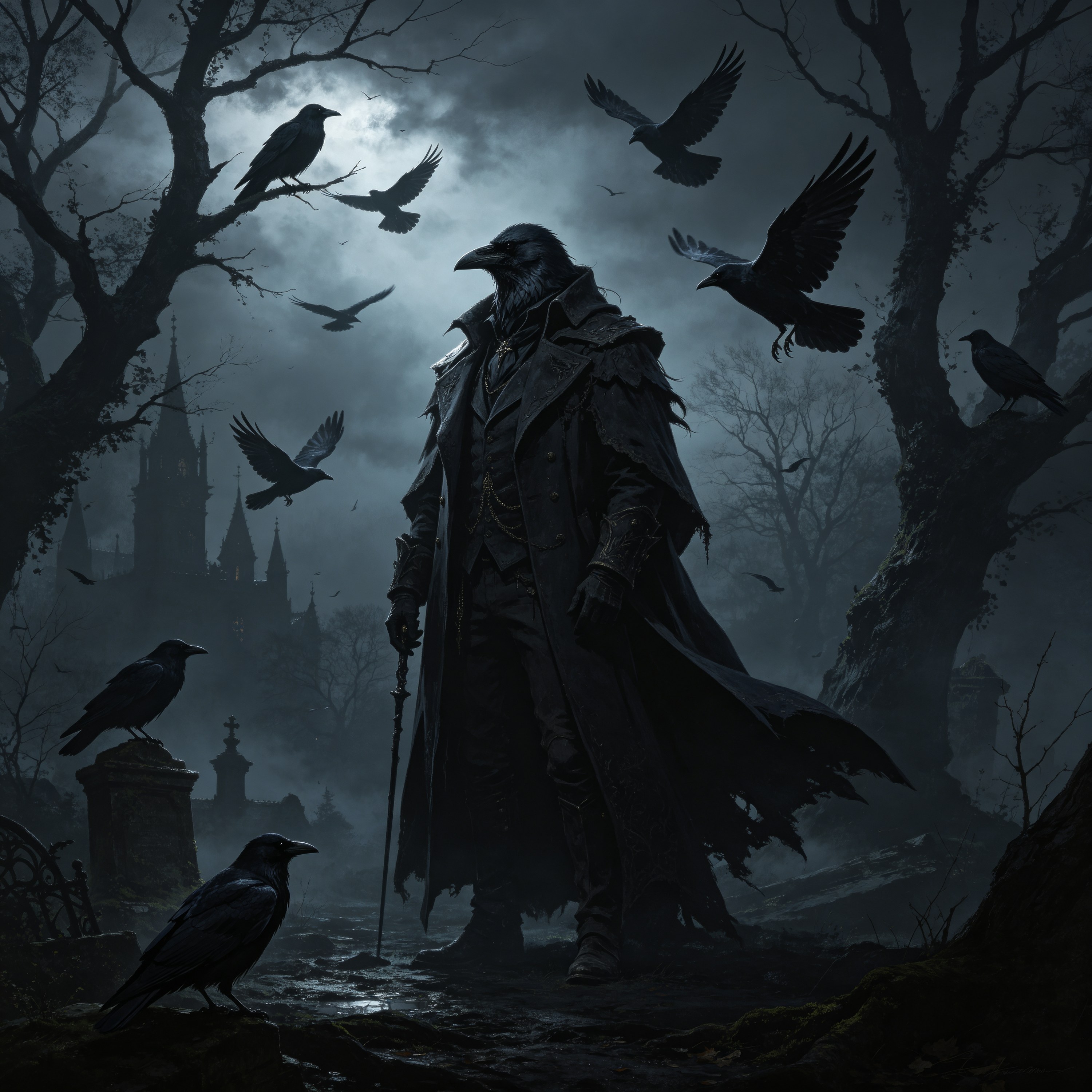 Dark Gothic Crow