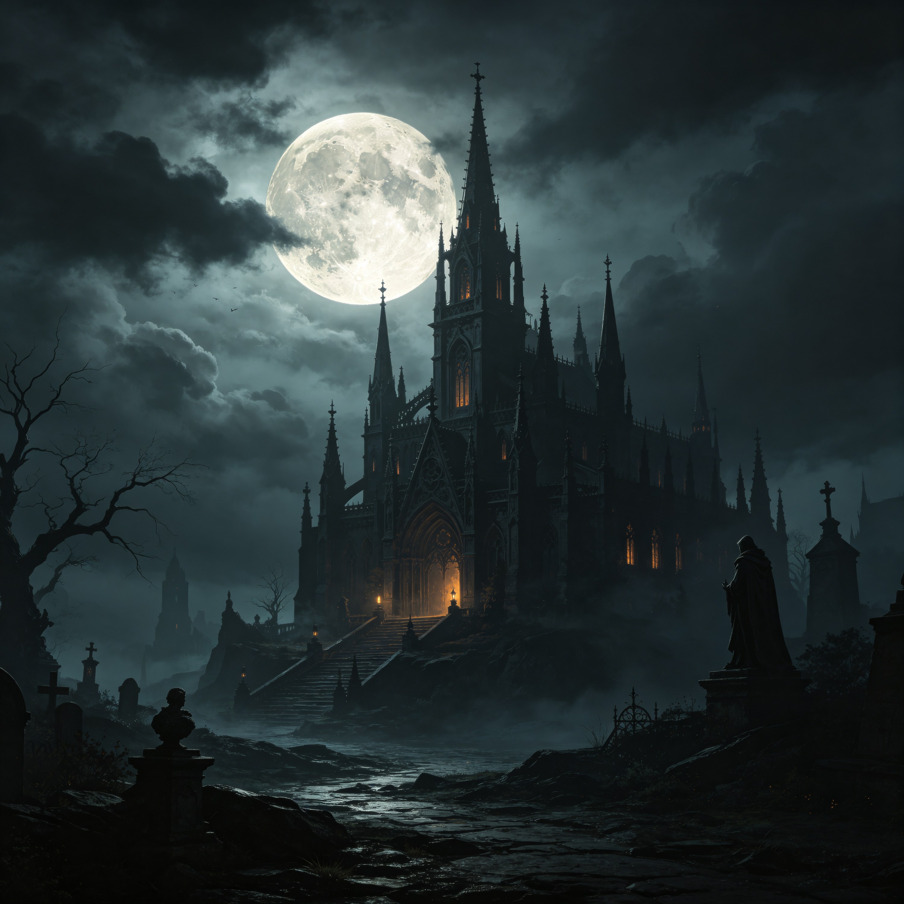 Dark Gothic Full Moon