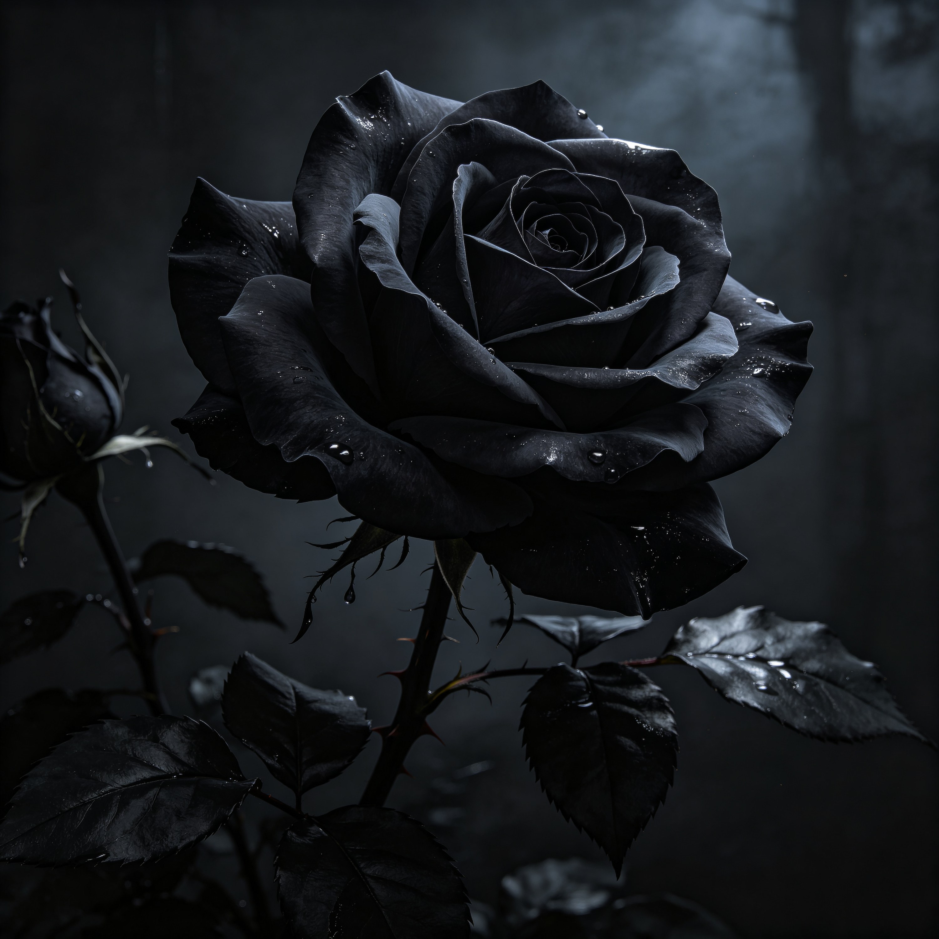 Dark Gothic Black Rose