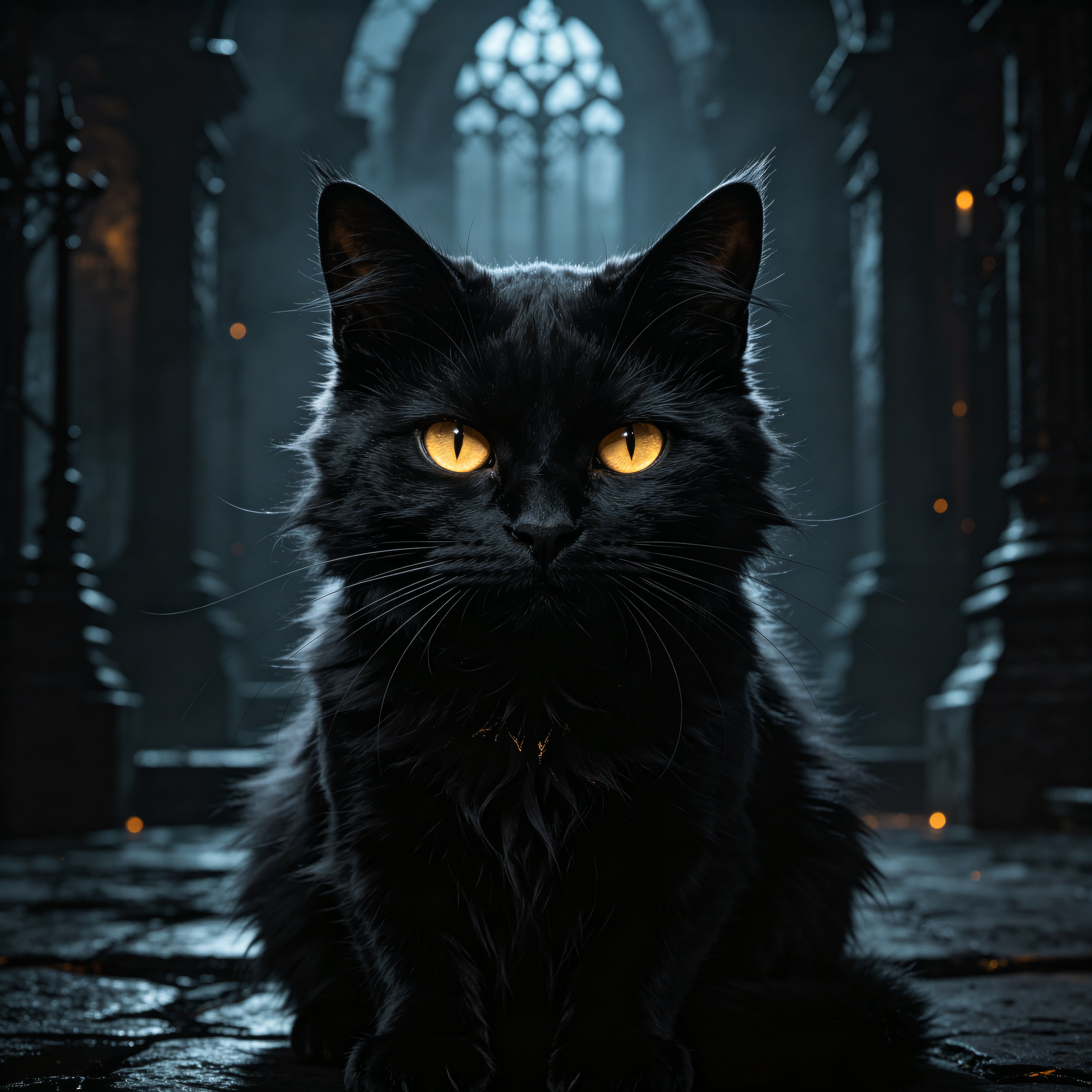 Dark Gothic Black Cat