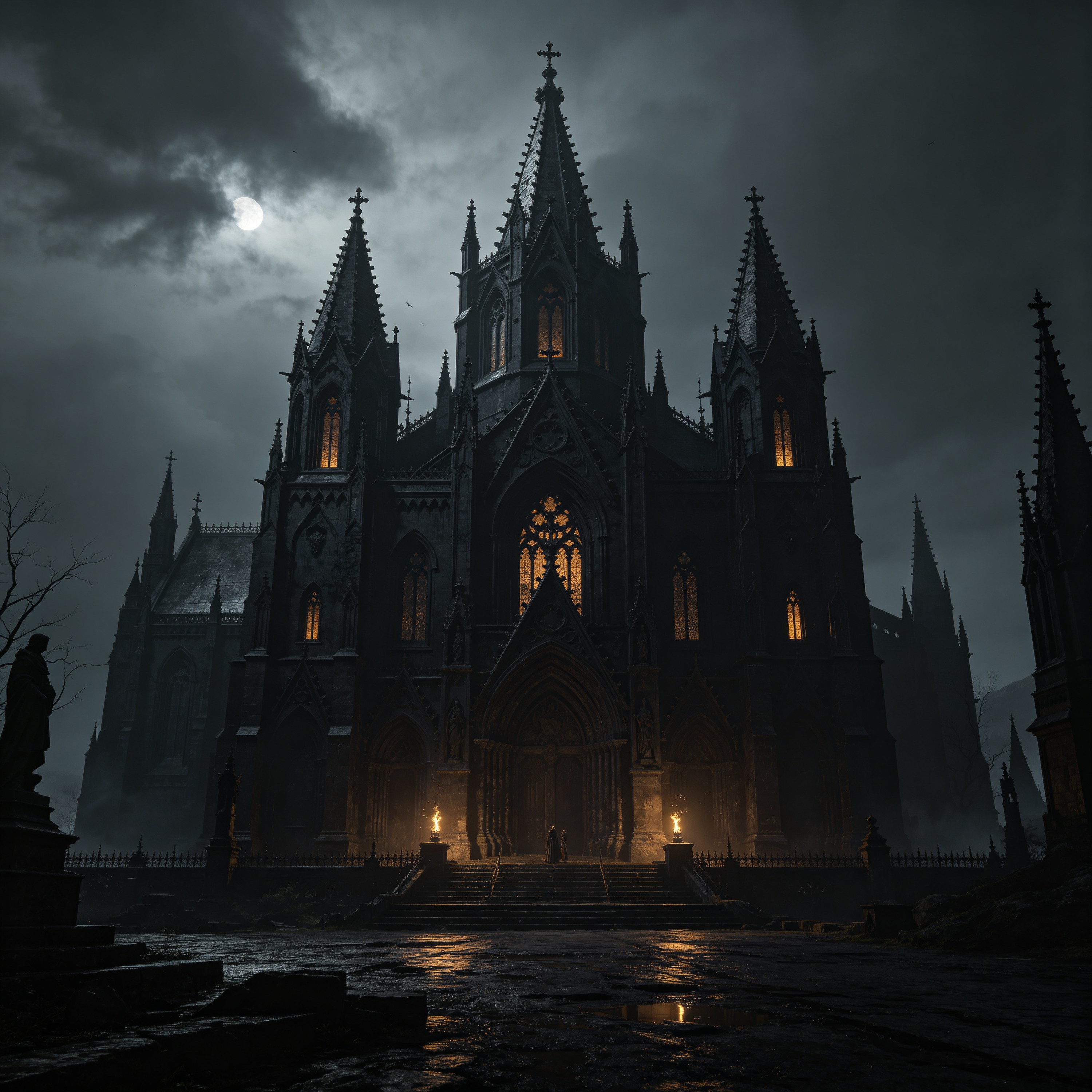 Dark Gothic Black Abbey