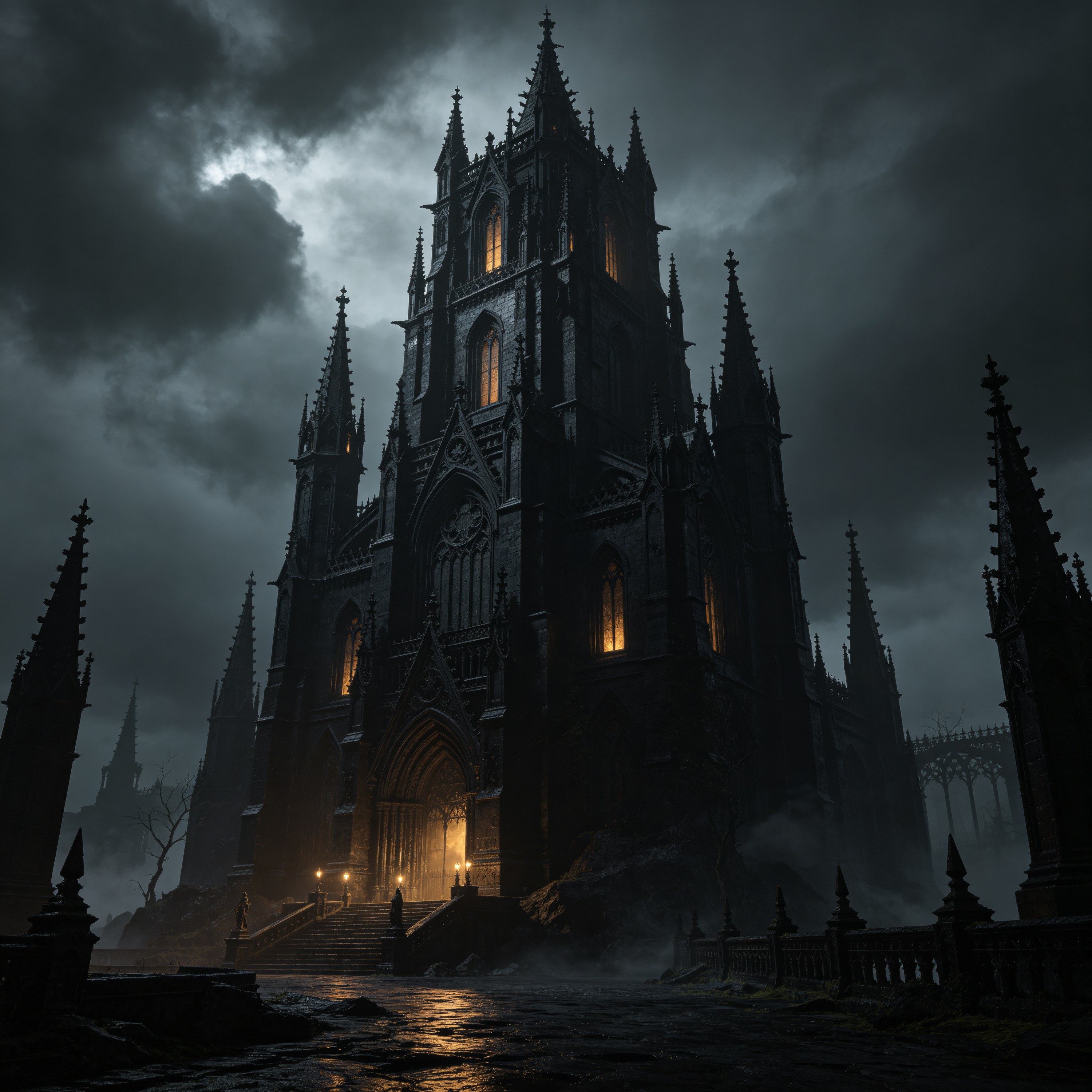 Dark Gothic Black Tower