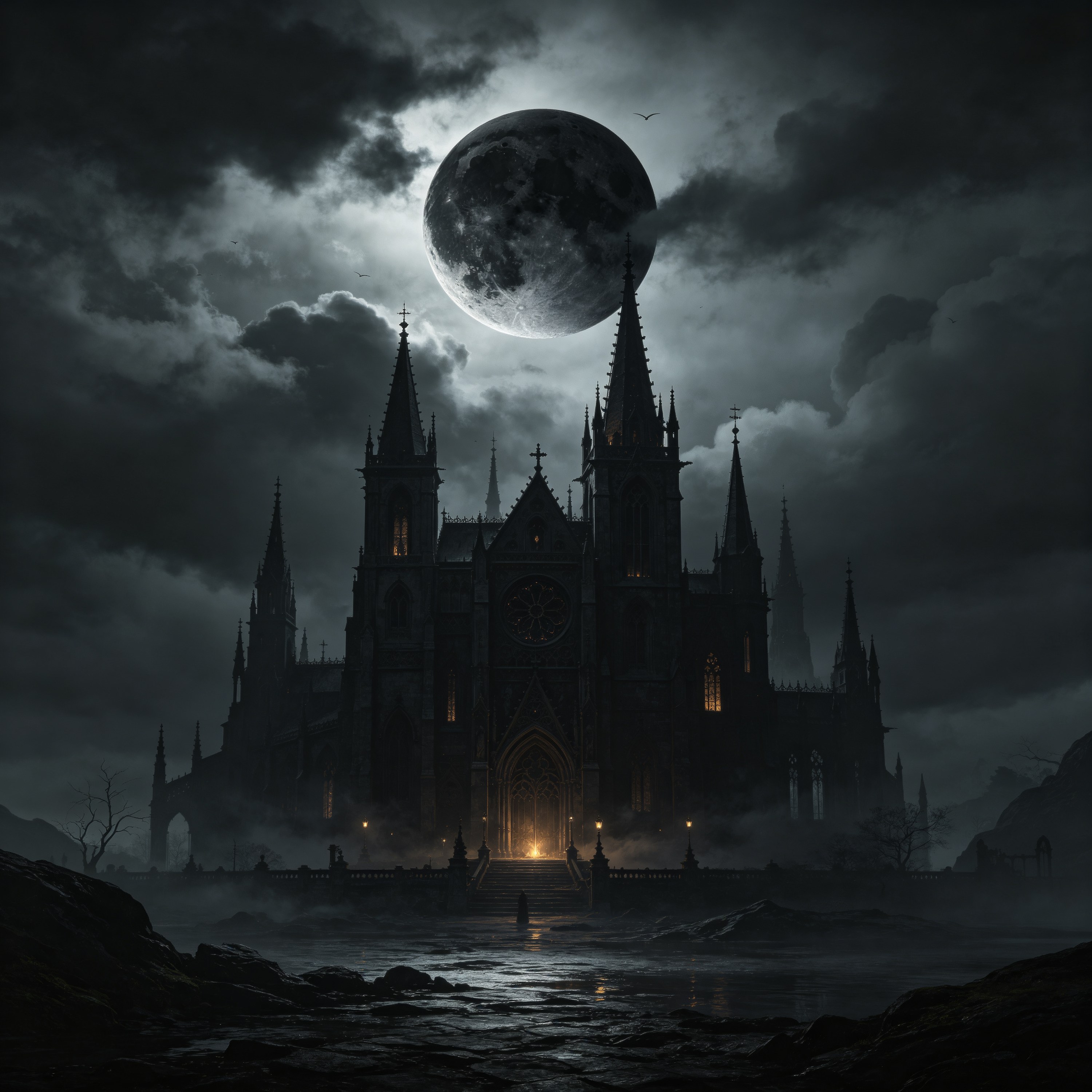 Dark Gothic Black Moon