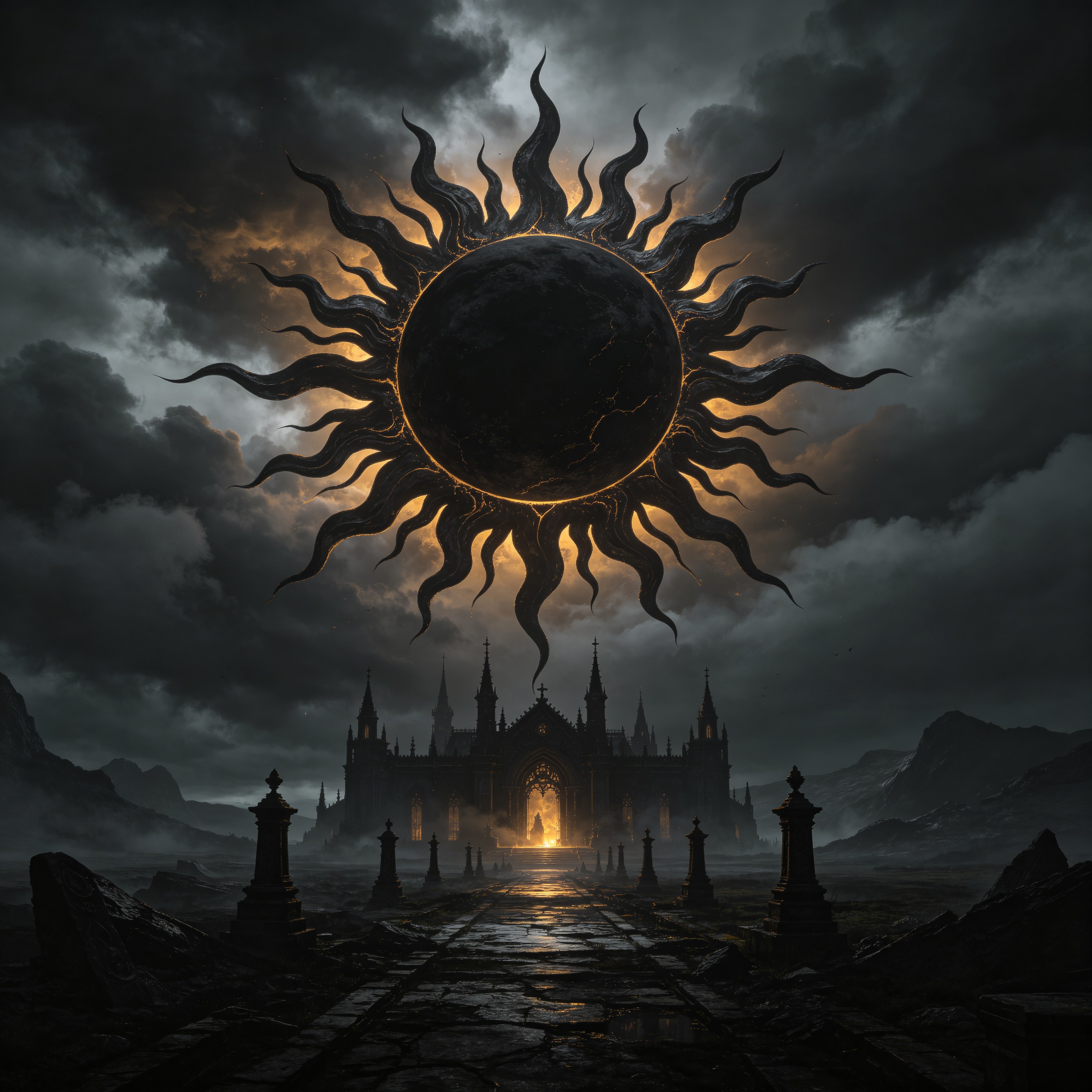 Dark Gothic Black Sun